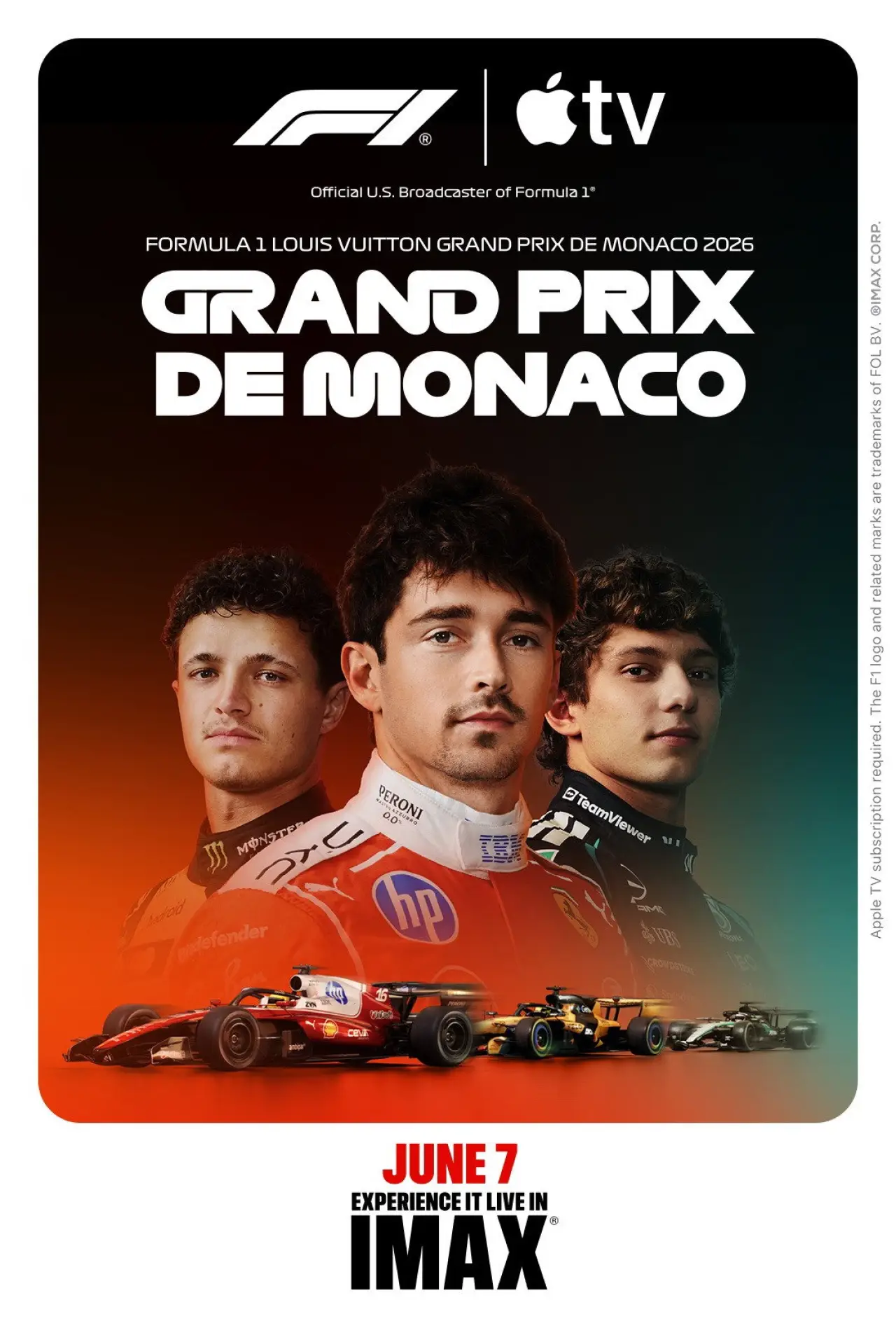 Plakat filmowy "FIA Formula One: Monaco Grand Prix Live in IMAX"