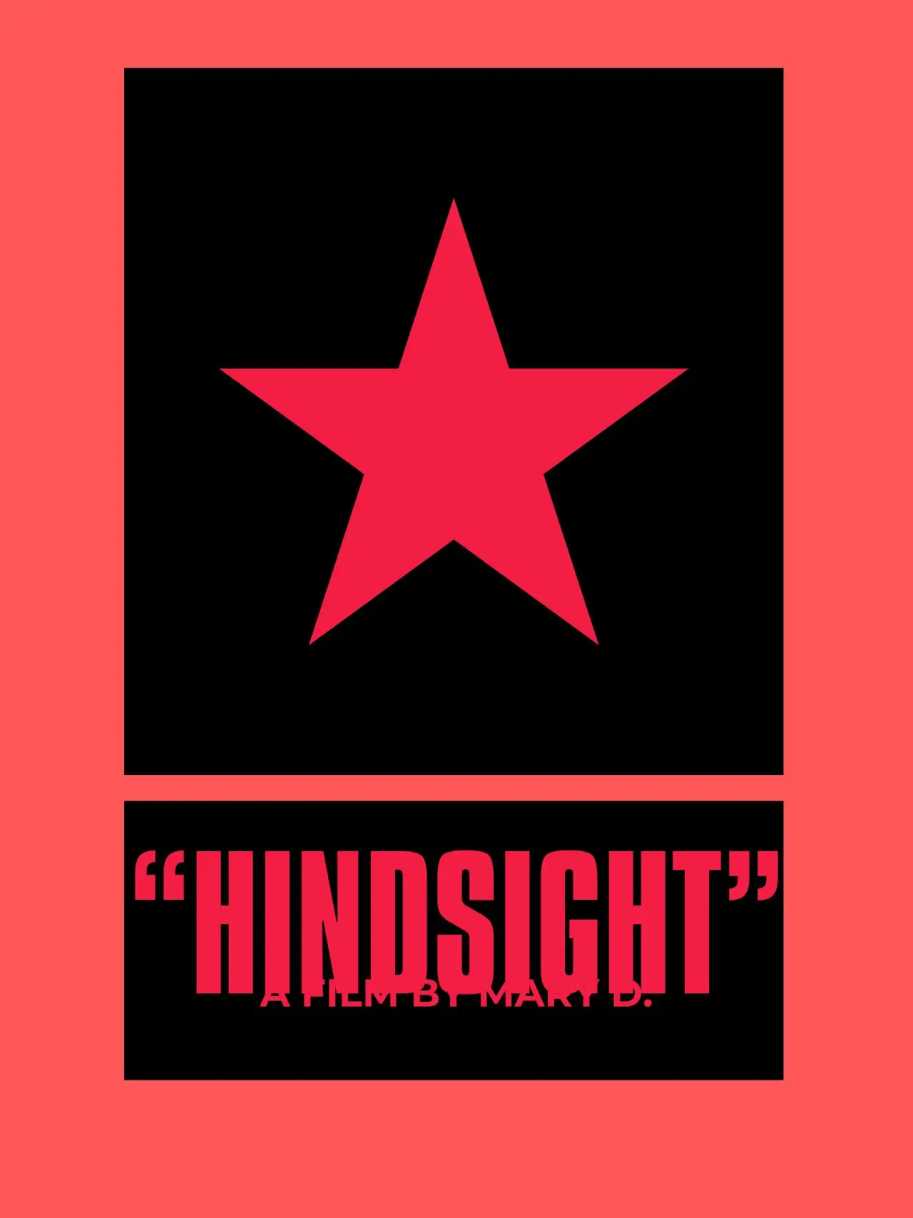 Plakat filmowy ""HINDSIGHT""