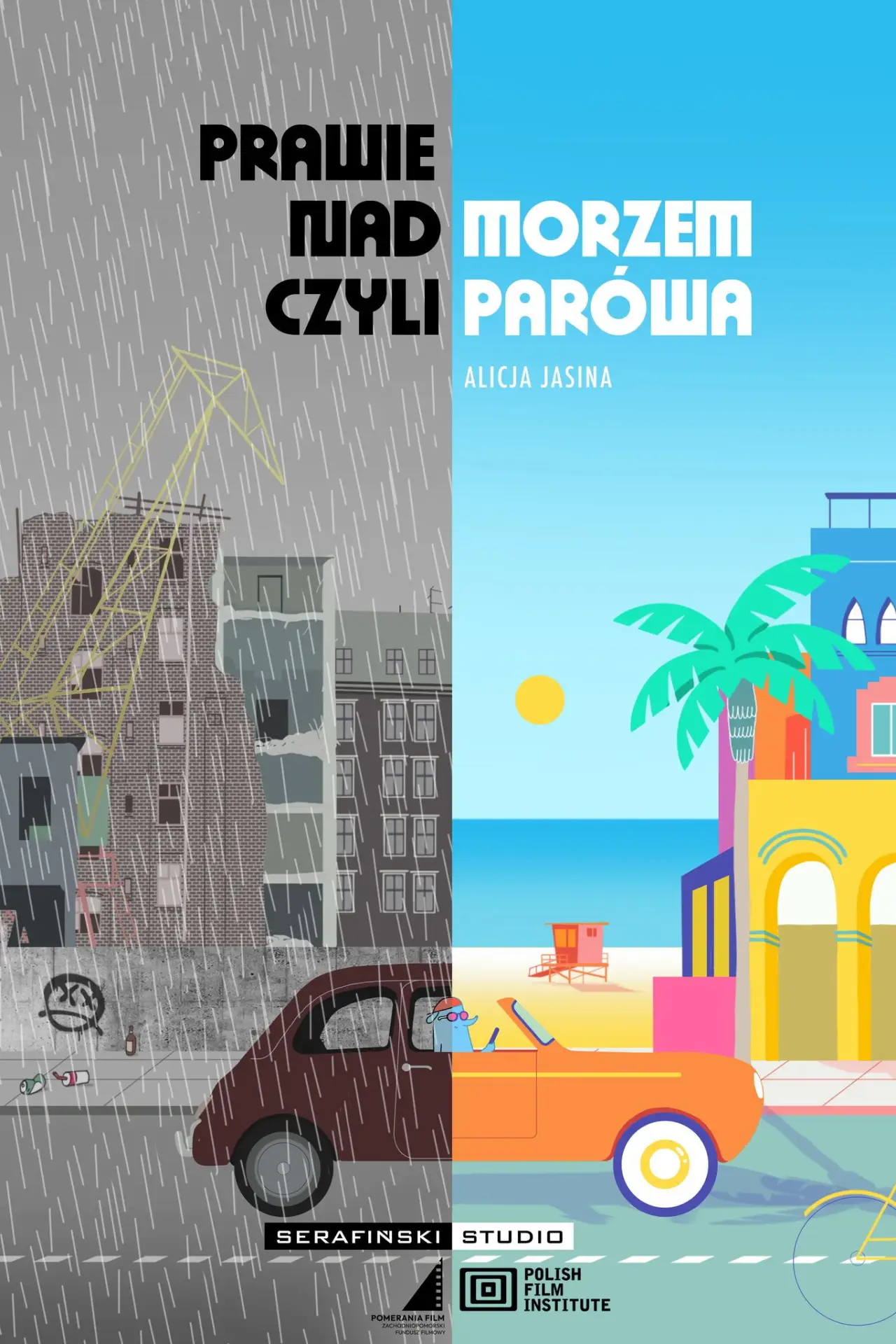 Plakat filmowy "Prawie nad morzem czyli Parówa"