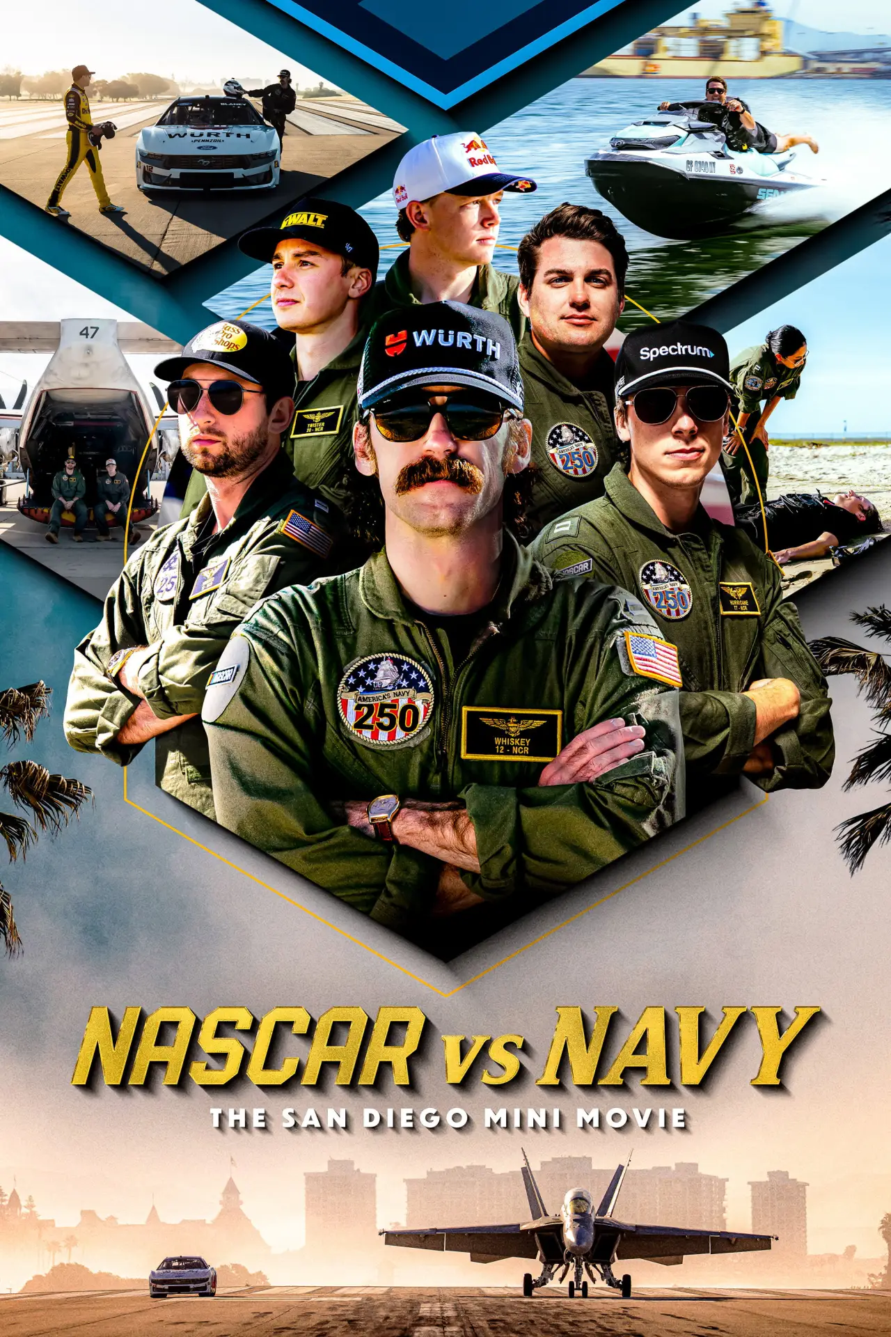 Plakat filmowy "NASCAR vs. Navy: The San Diego Mini Movie"