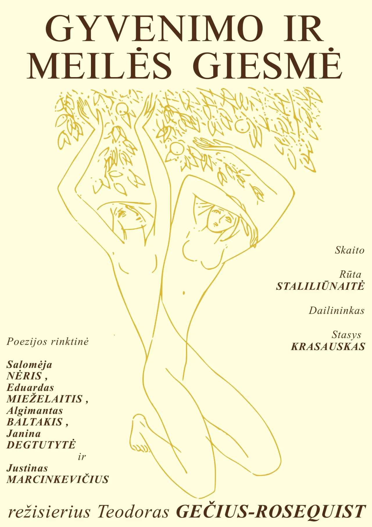 Plakat filmowy "Gyvenimo ir Meilės Giesmė"