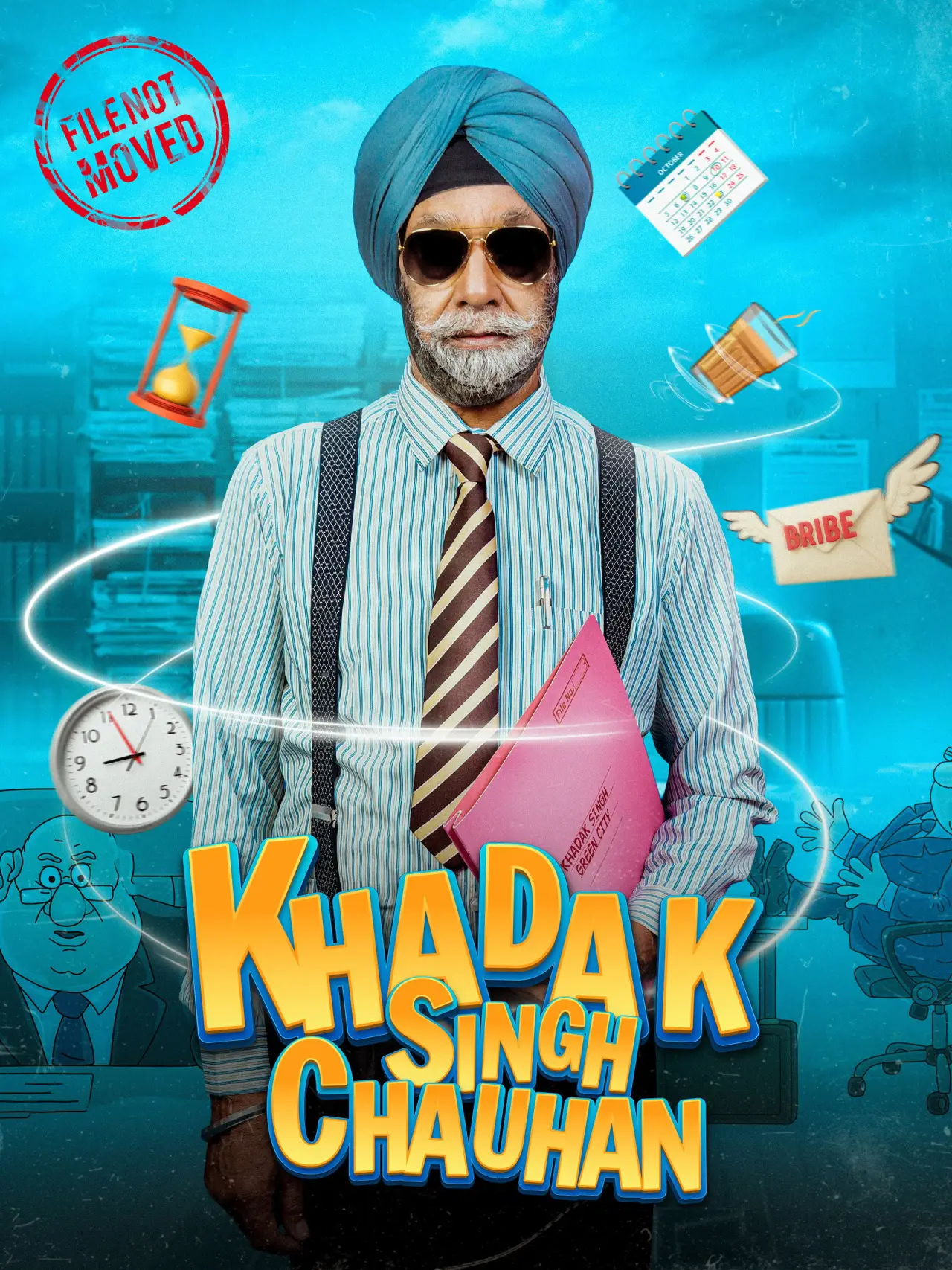 Plakat filmowy "Khadak Singh Chauhan"