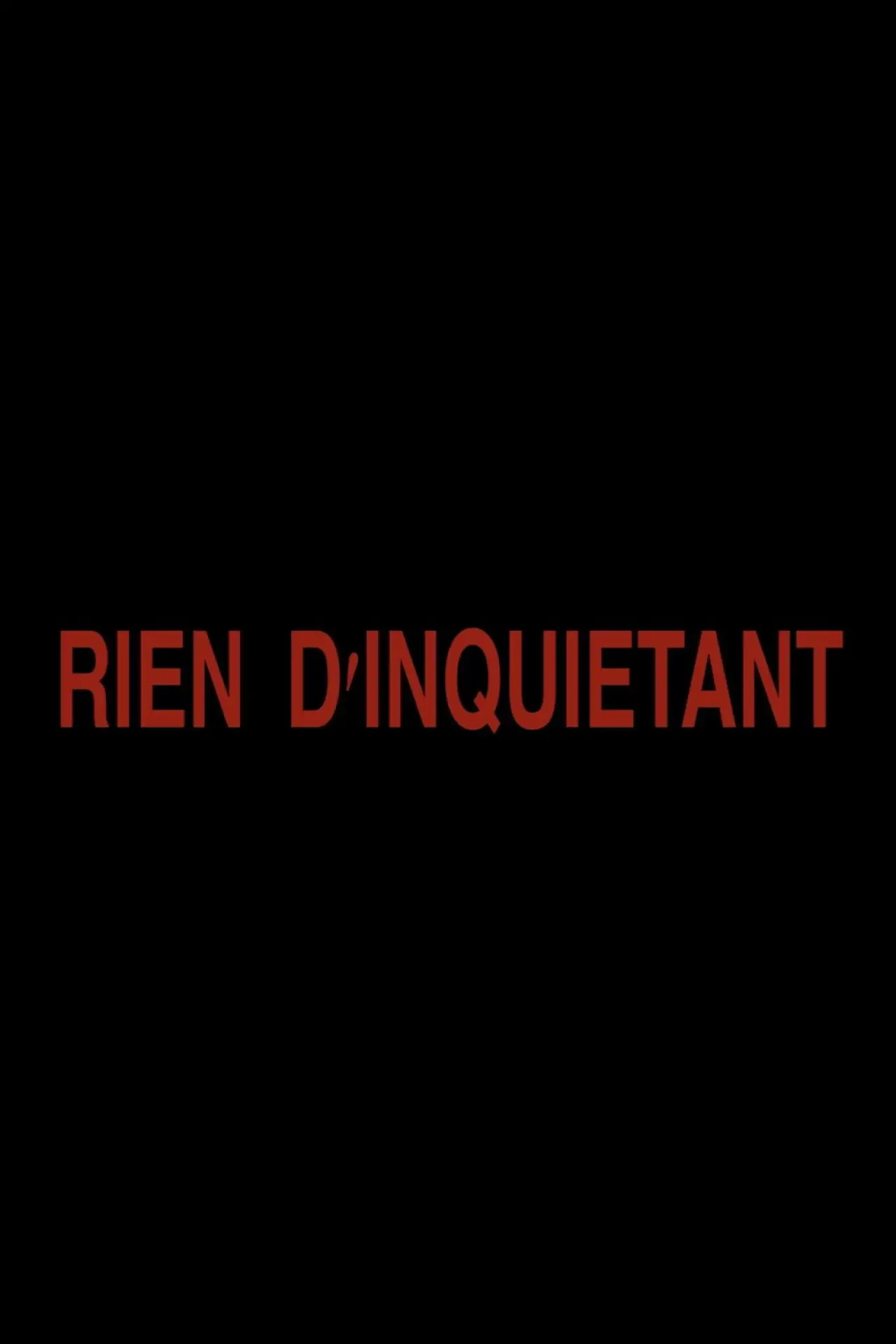 Plakat filmowy "Rien d