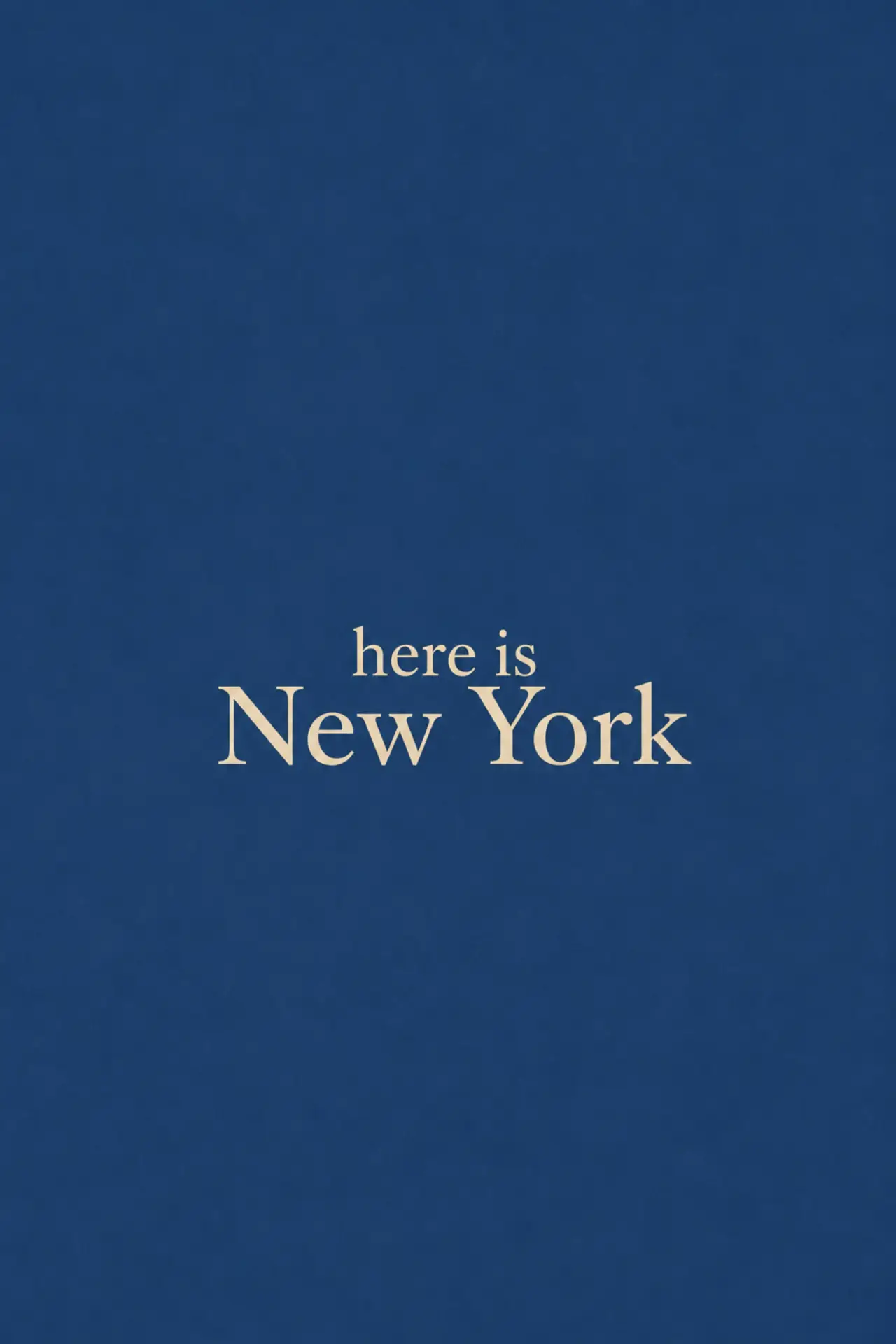 Plakat filmowy "Here is New York"