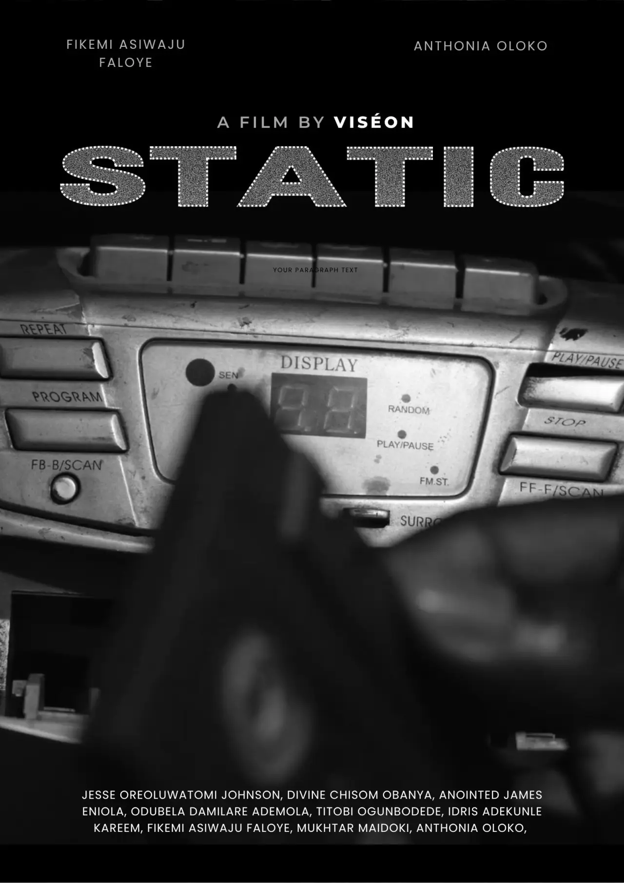 Plakat filmowy "STATIC"