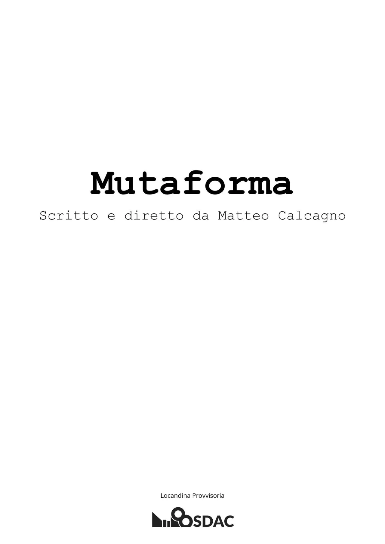 Plakat filmowy "Mutaforma"