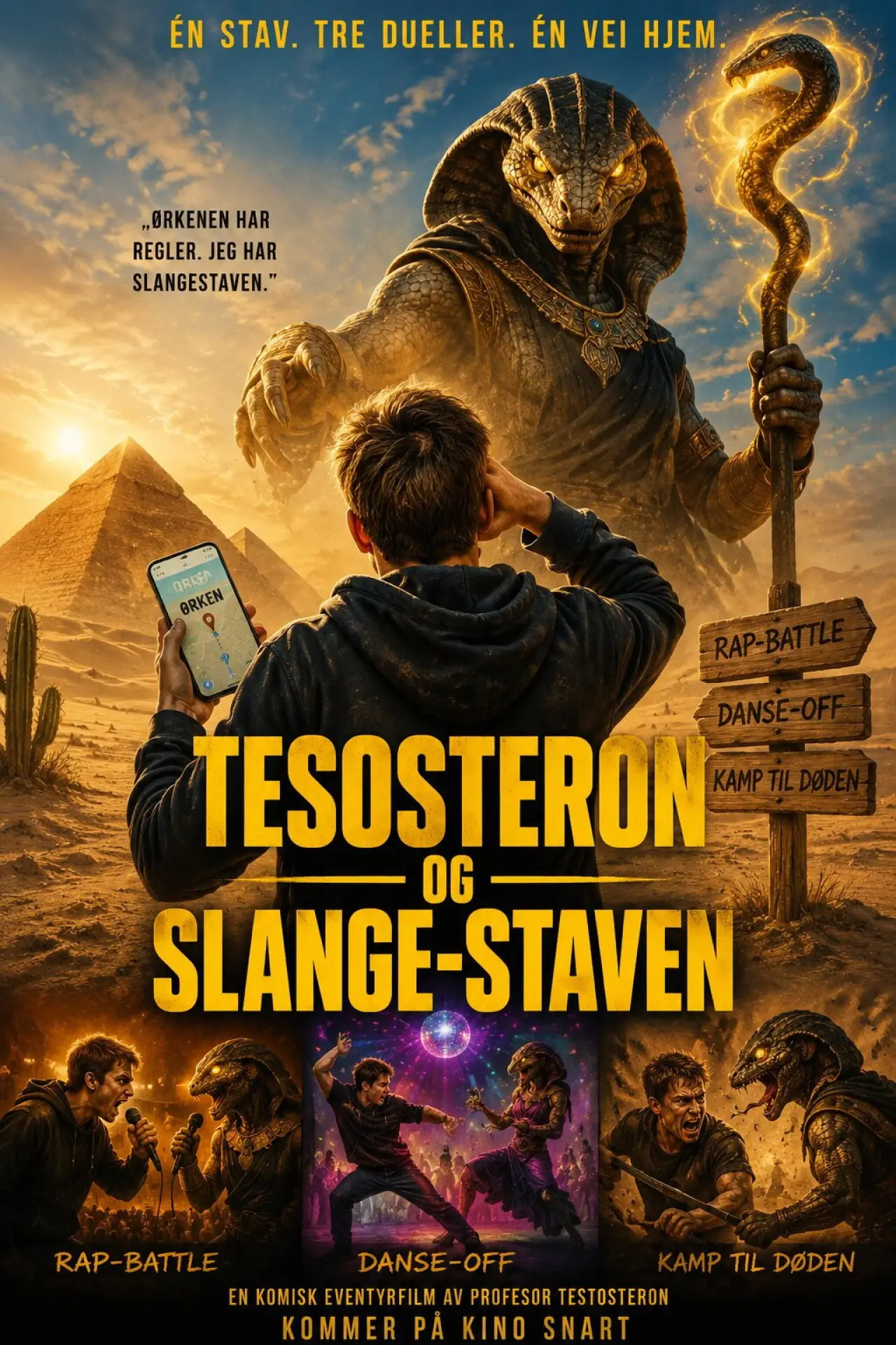 Plakat filmowy "TESTOSTERON OG SLANGE-STAVEN"
