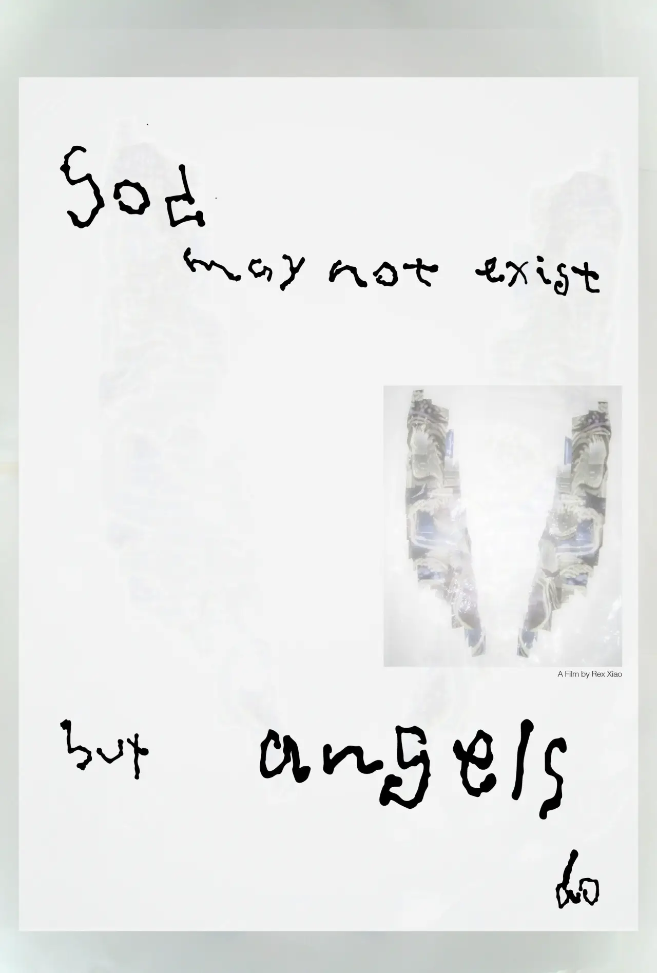 Plakat filmowy "God May Not Exist but Angels Do"