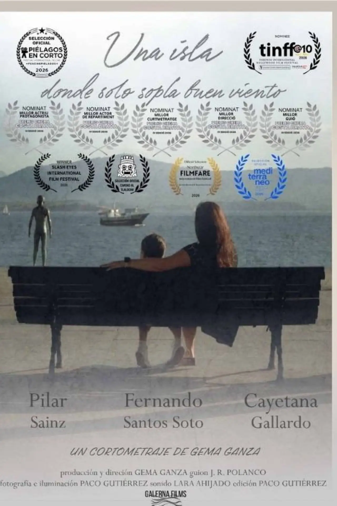 Plakat filmowy "Una isla donde solo sopla buen viento"
