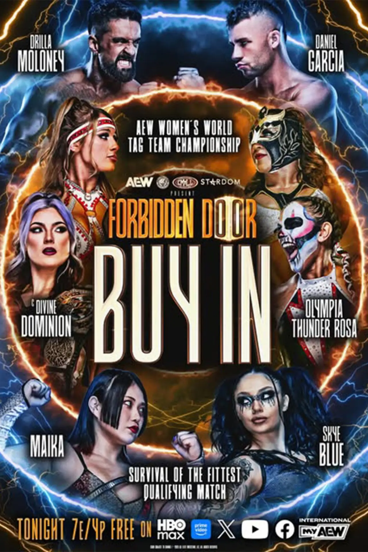 Plakat filmowy "AEW x NJPW x CMLL x Stardom Present Forbidden Door 2026: Buy-In"