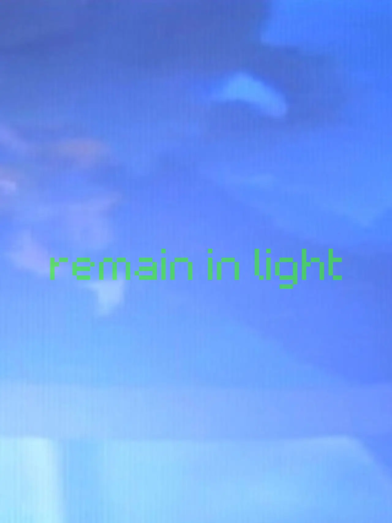 Plakat filmowy "remain in light"