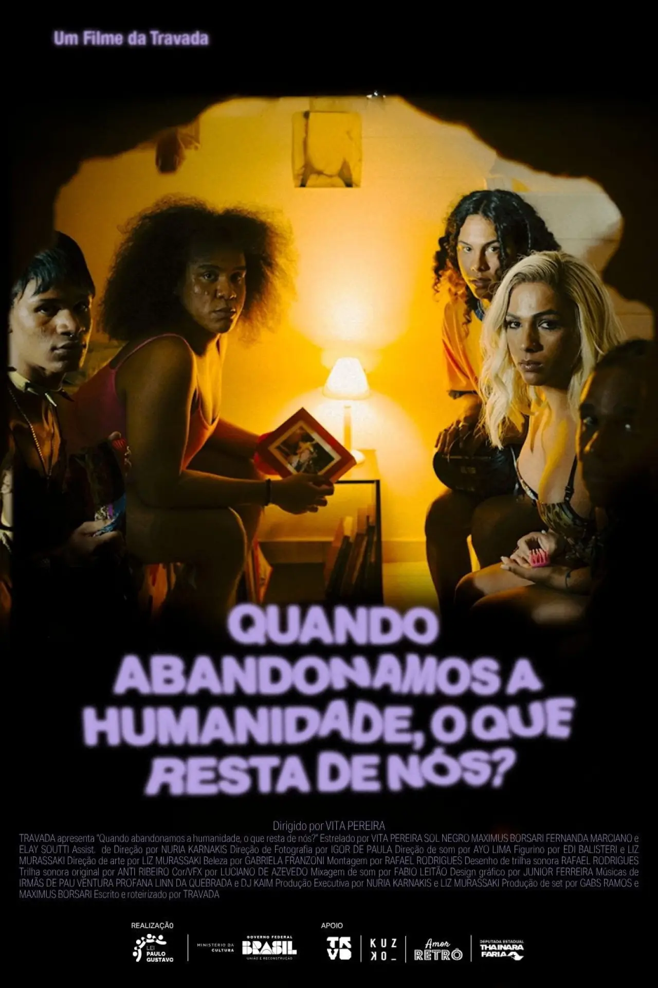 Plakat filmowy "Quando abandonamos a humanidade, o que resta de nós?"