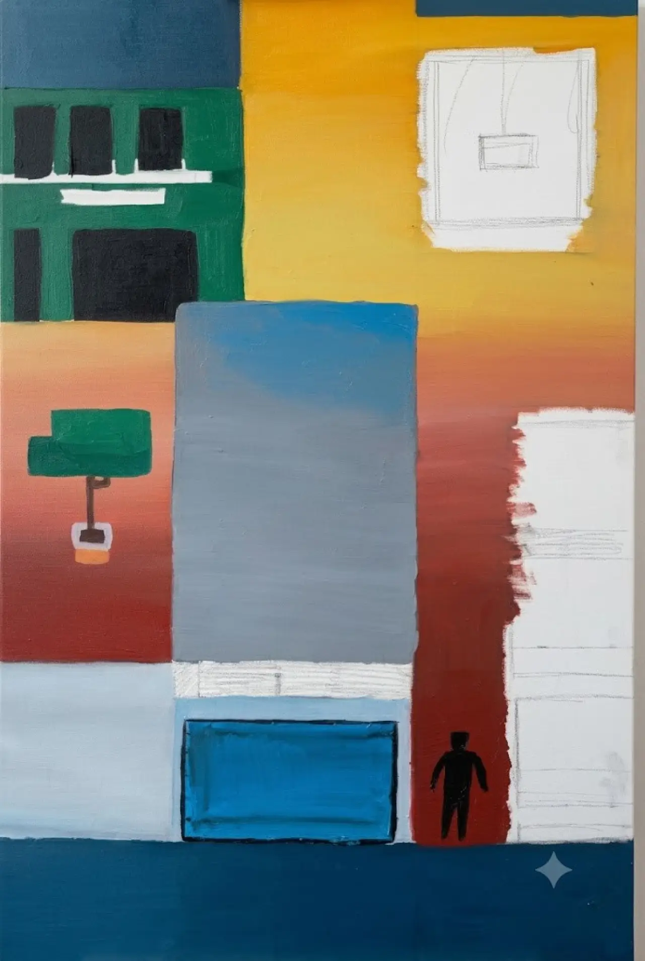 Plakat filmowy "Carmesim sobre o quadro amarelo"