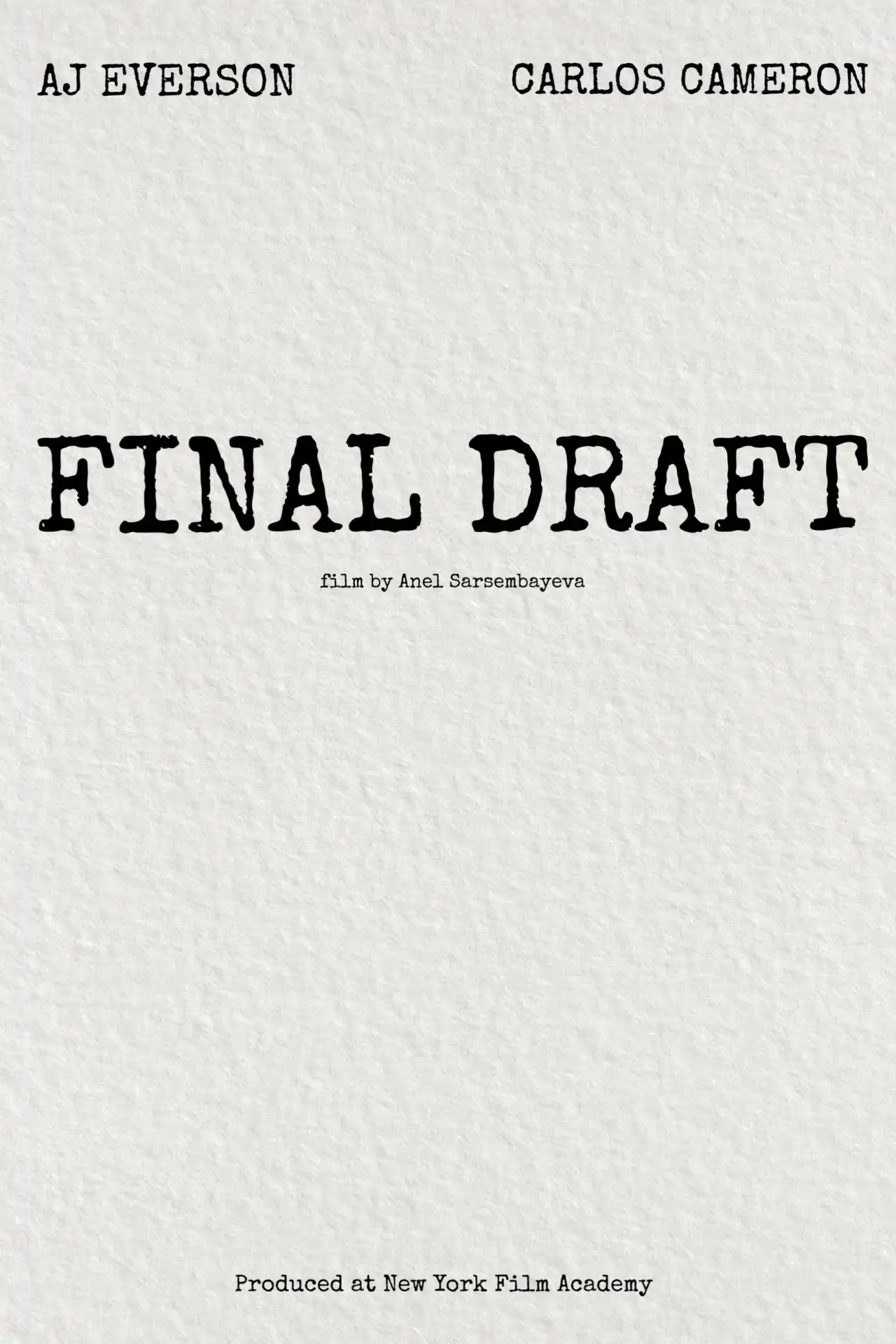 Plakat filmowy "Final Draft"