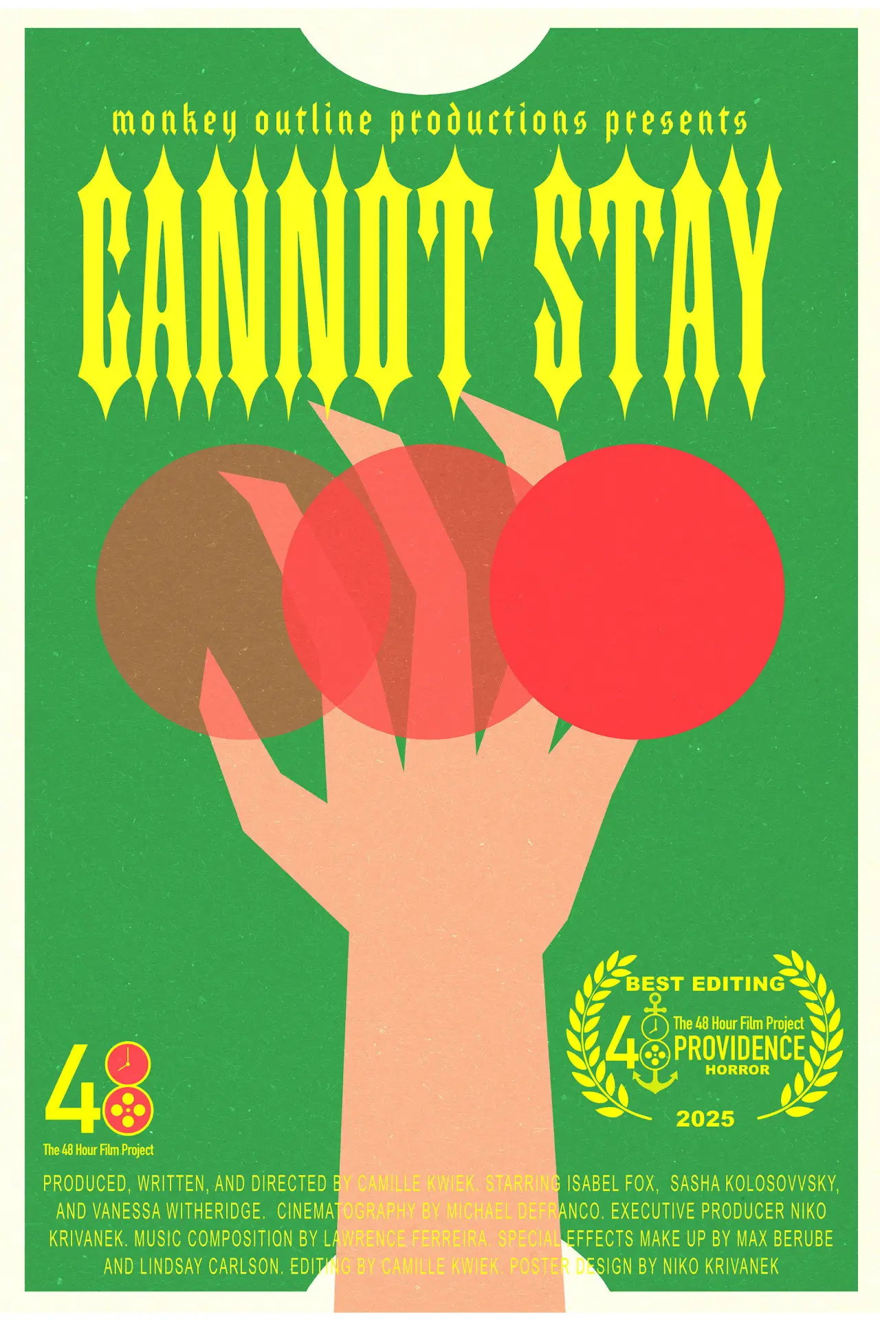 Plakat filmowy "Cannot Stay"