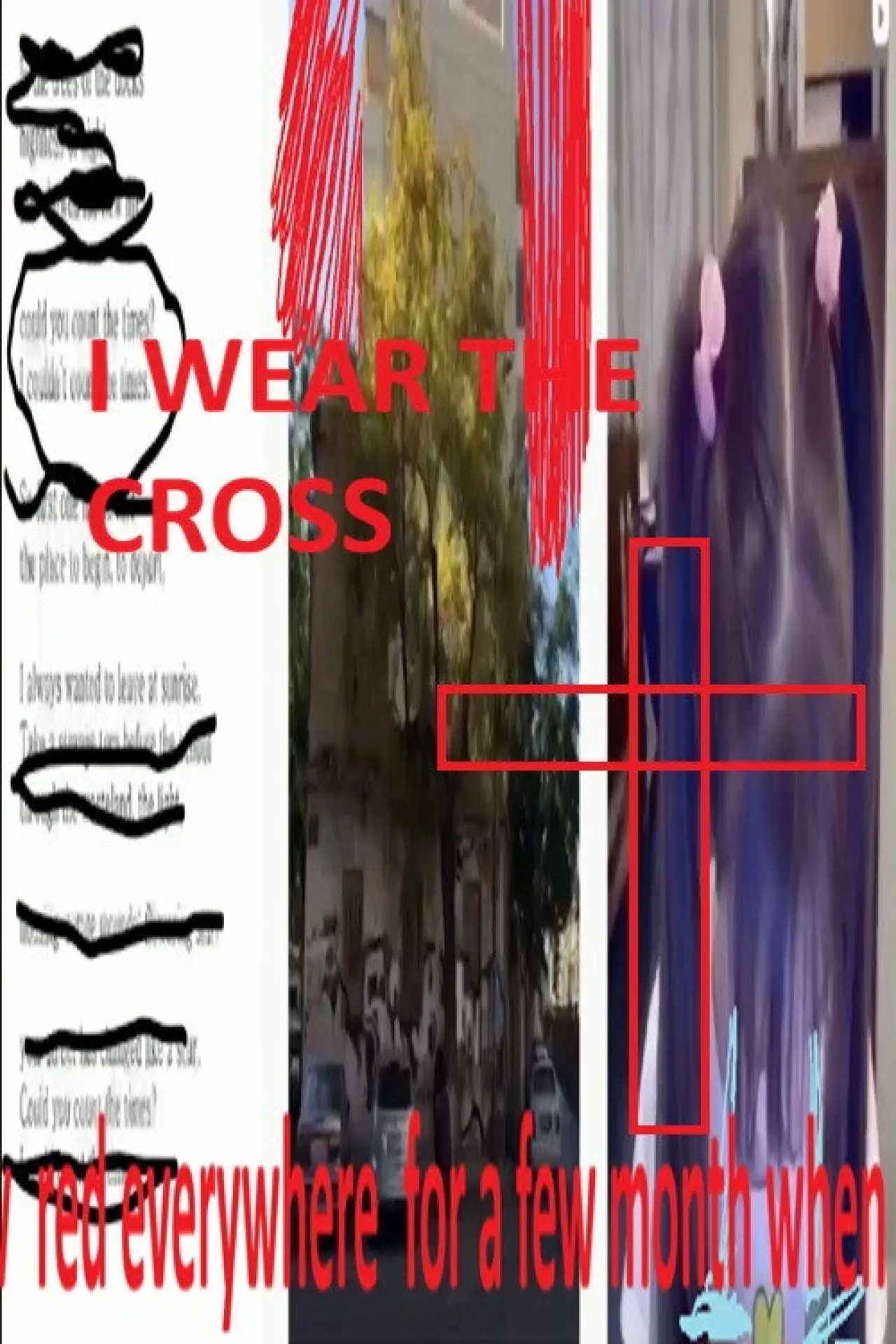 Plakat filmowy "i wear the cross free movie"