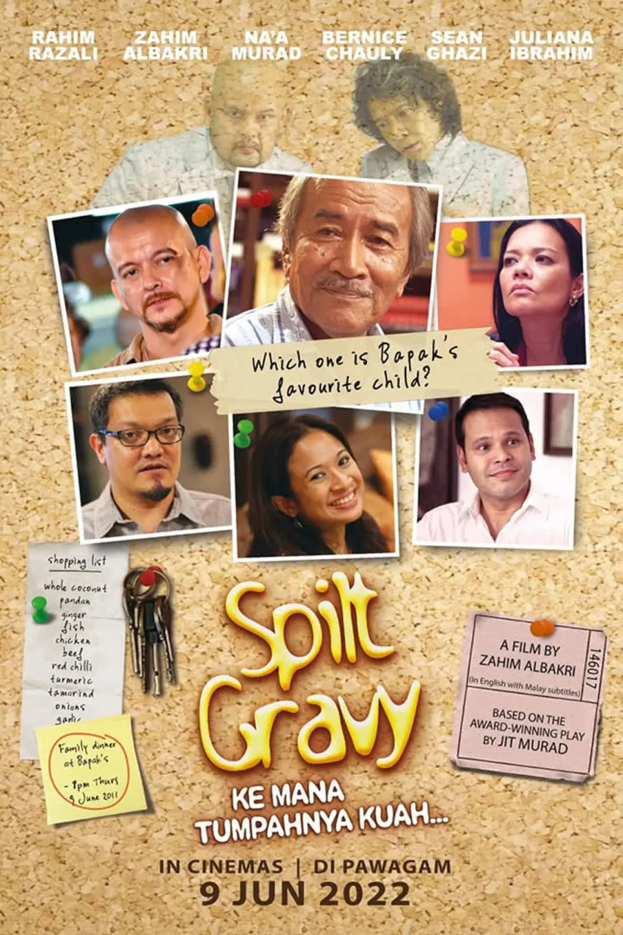 Plakat filmowy "Sinopsis Filem Spilt Gravy / Ke Mana Tumpahnya Kuah"