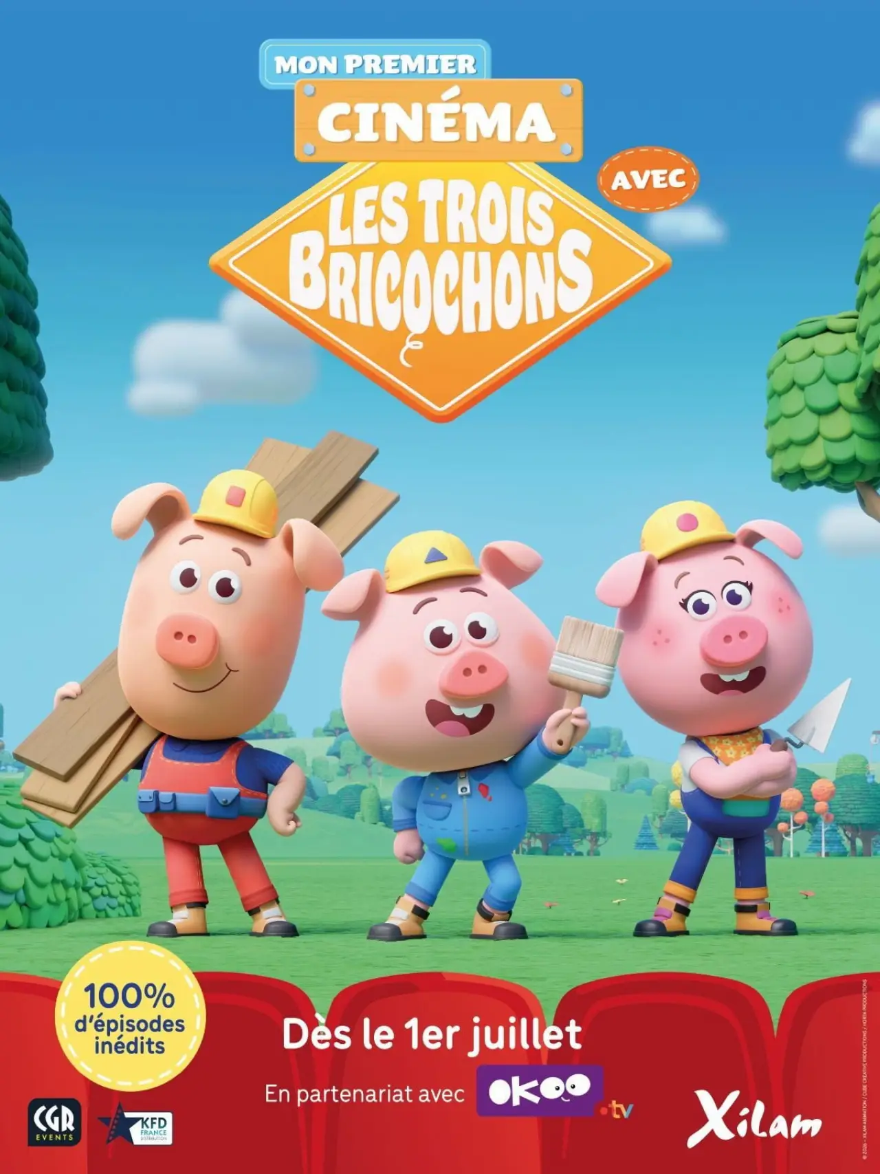 Plakat filmowy "Les trois bricochons"