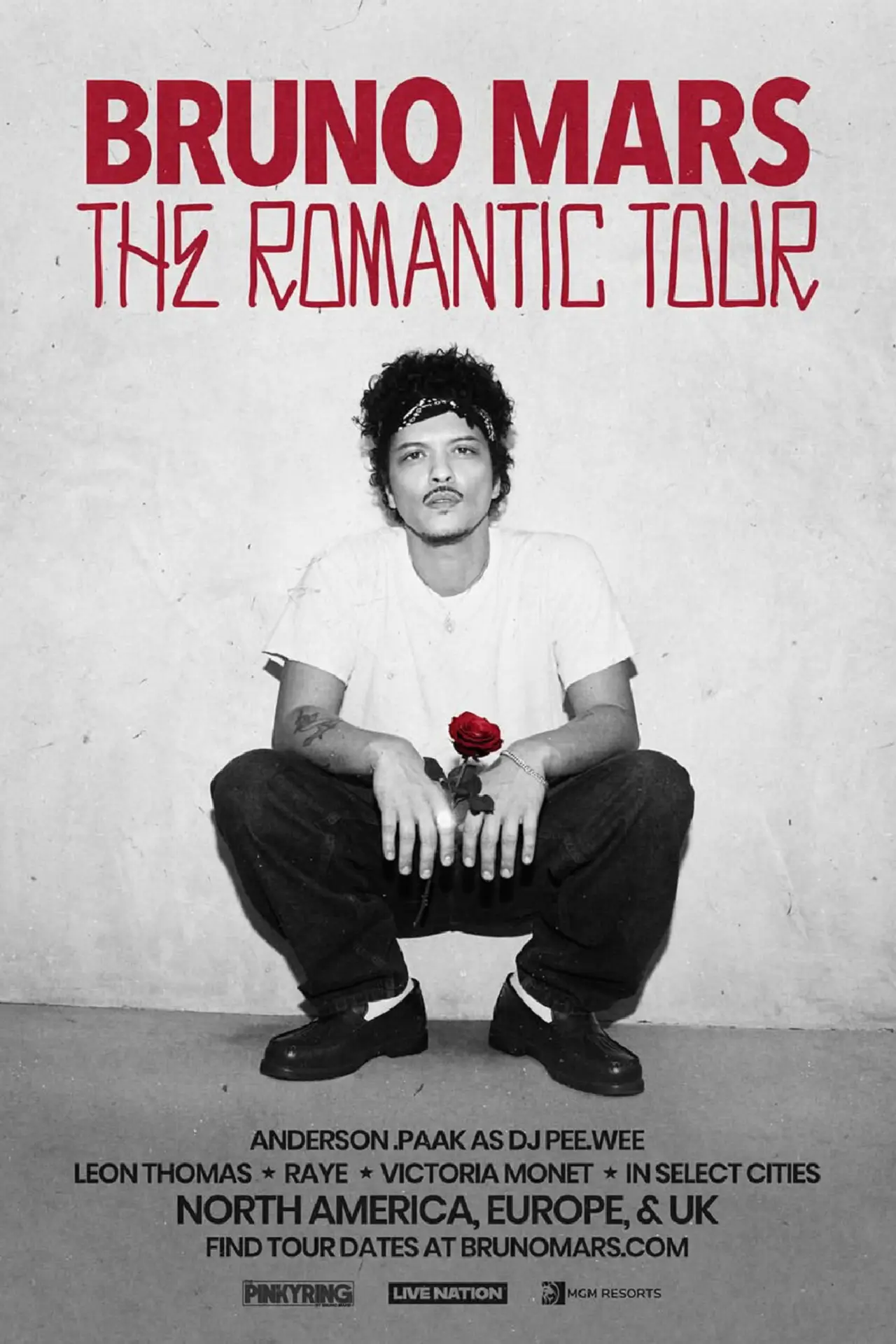 Plakat filmowy "Bruno Mars: The romantic tour live"