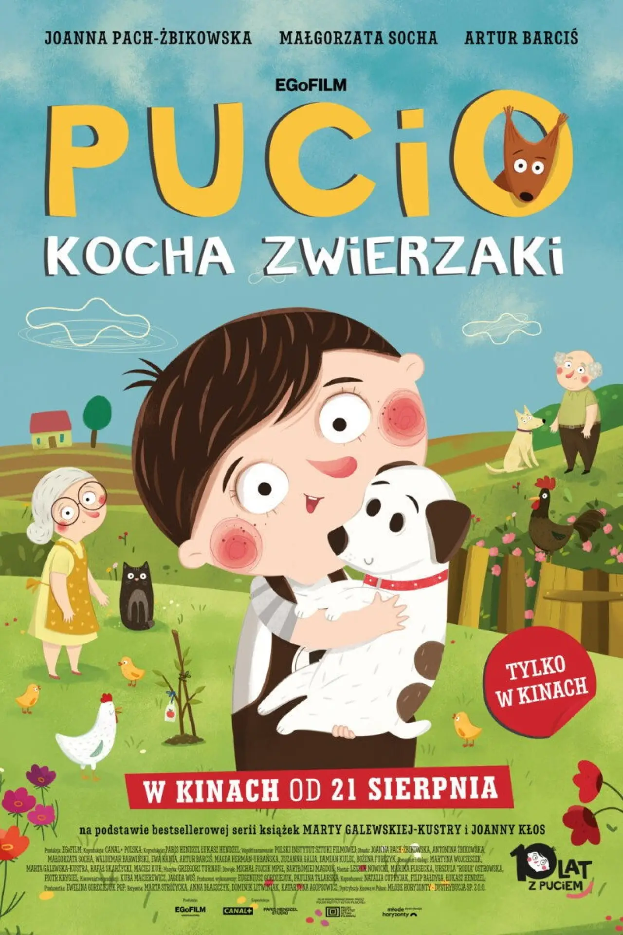 Plakat filmowy "Pucio kocha zwierzaki"