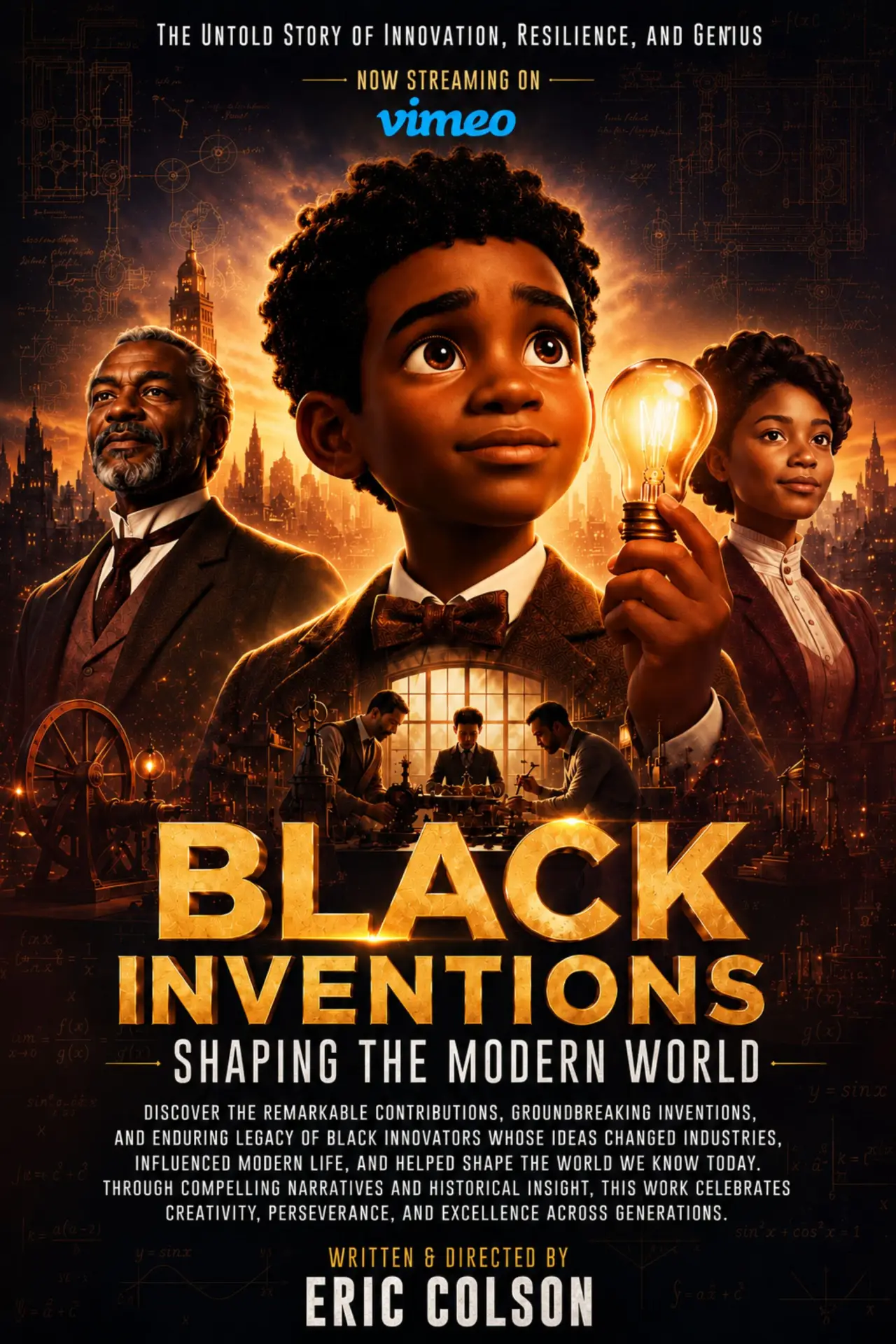 Plakat filmowy "Black Inventions: Shaping the Modern World"