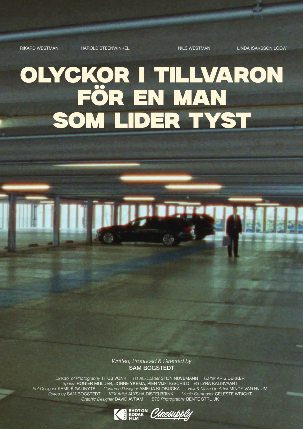 Plakat filmowy "Olyckor i Tillvaron, för en man som lider tyst"
