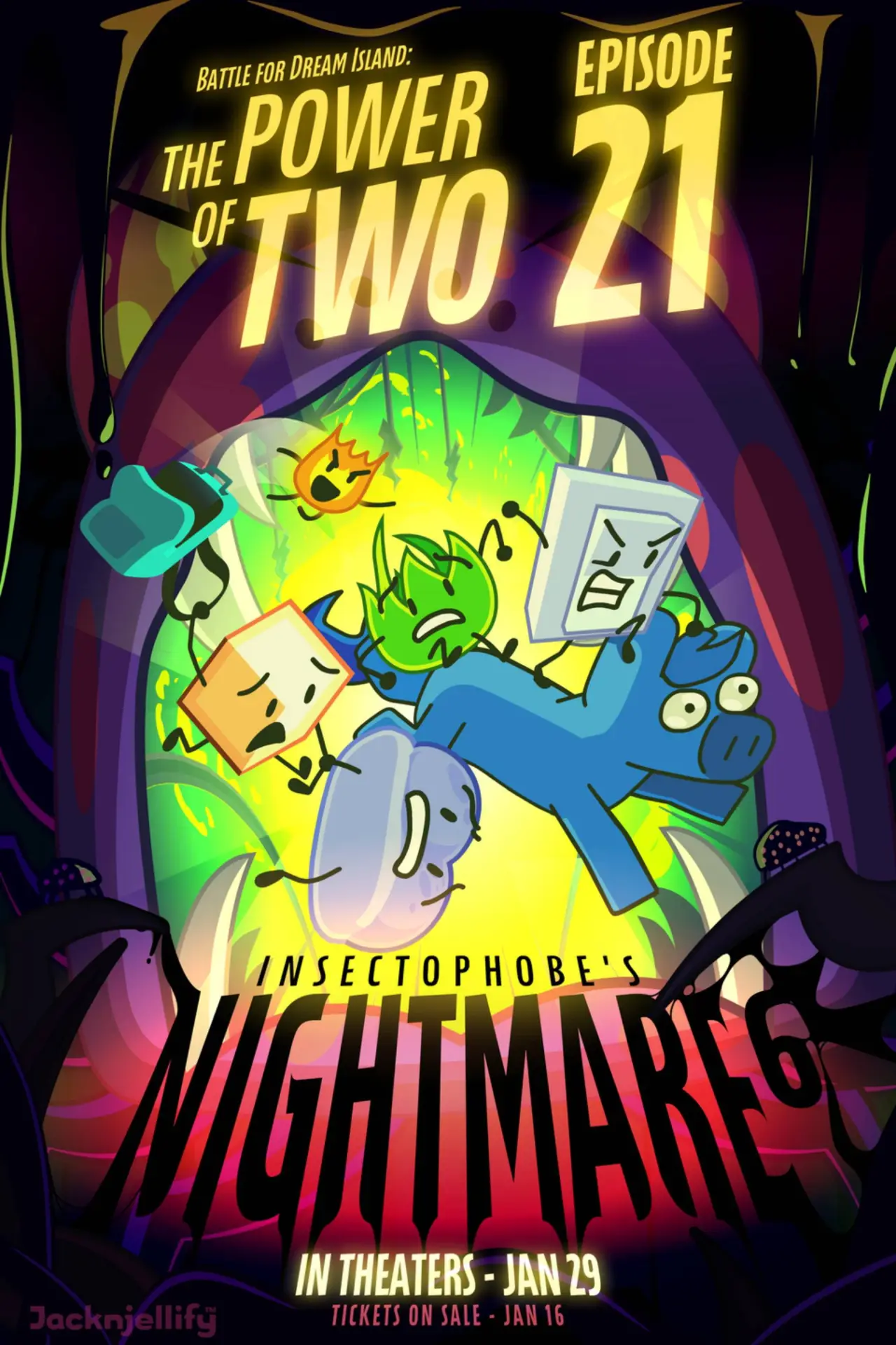 Plakat filmowy "BFDI:TPOT 21: Insectophobe
