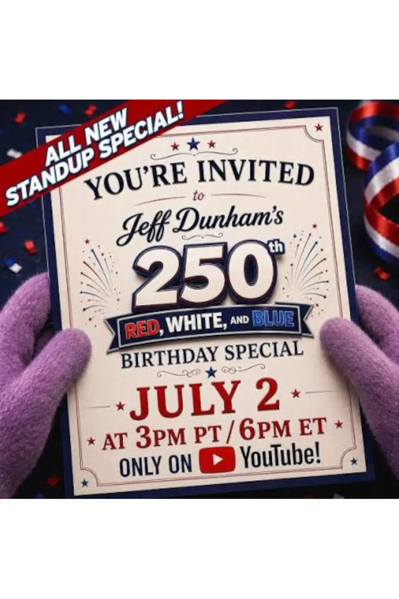 Plakat filmowy "Jeff Dunham: 250th Red, White, and Blue Birthday Special"