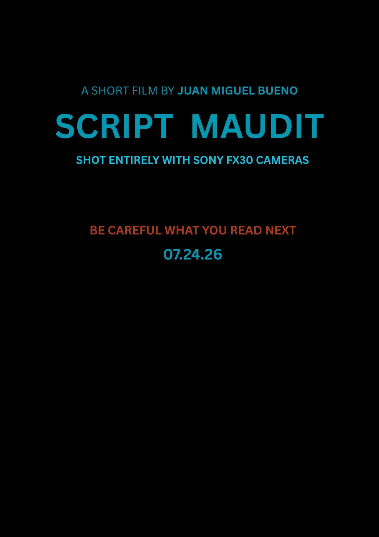 Plakat filmowy "Script Maudit"