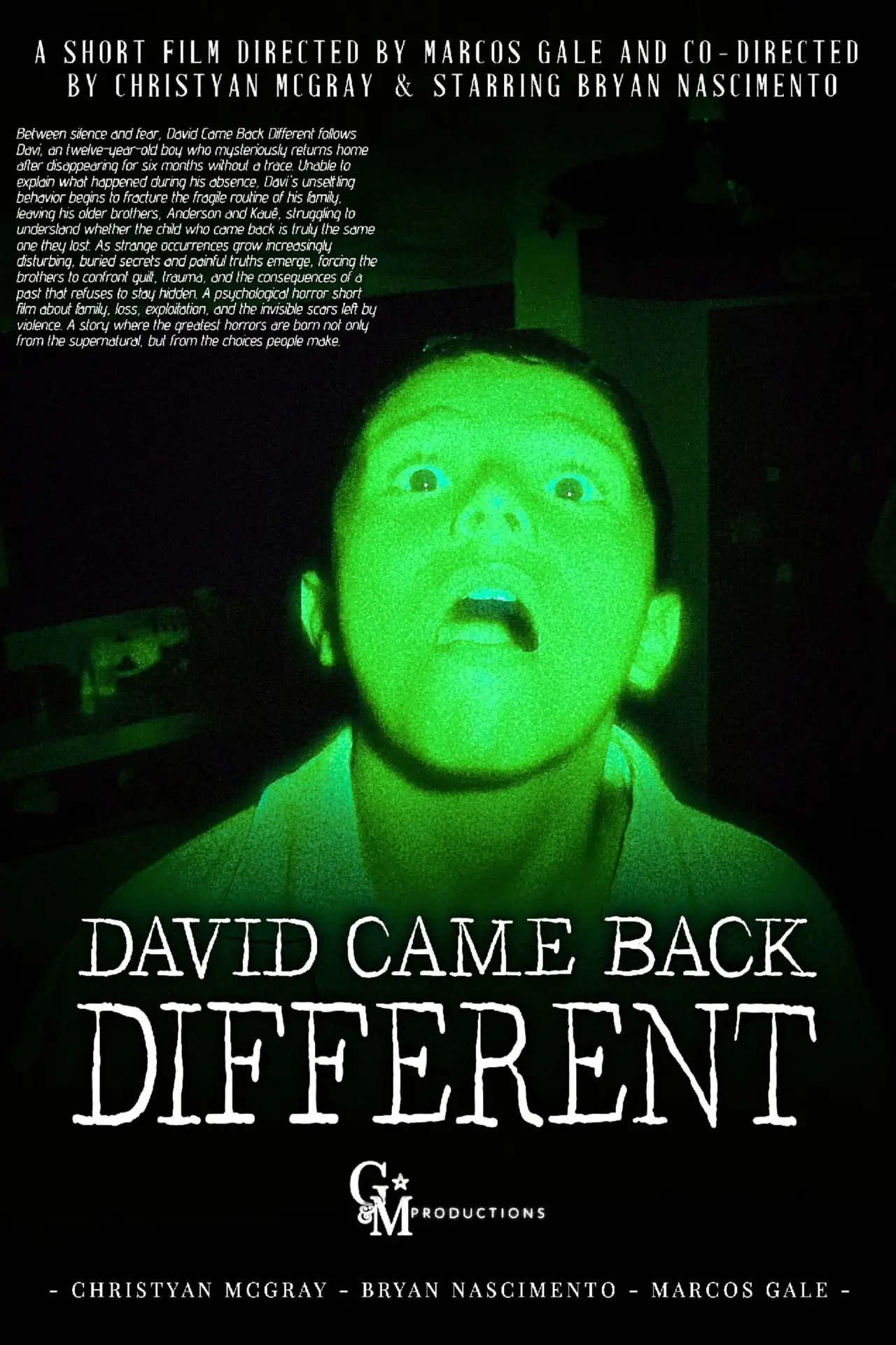 Plakat filmowy "Davi Voltou Diferente"