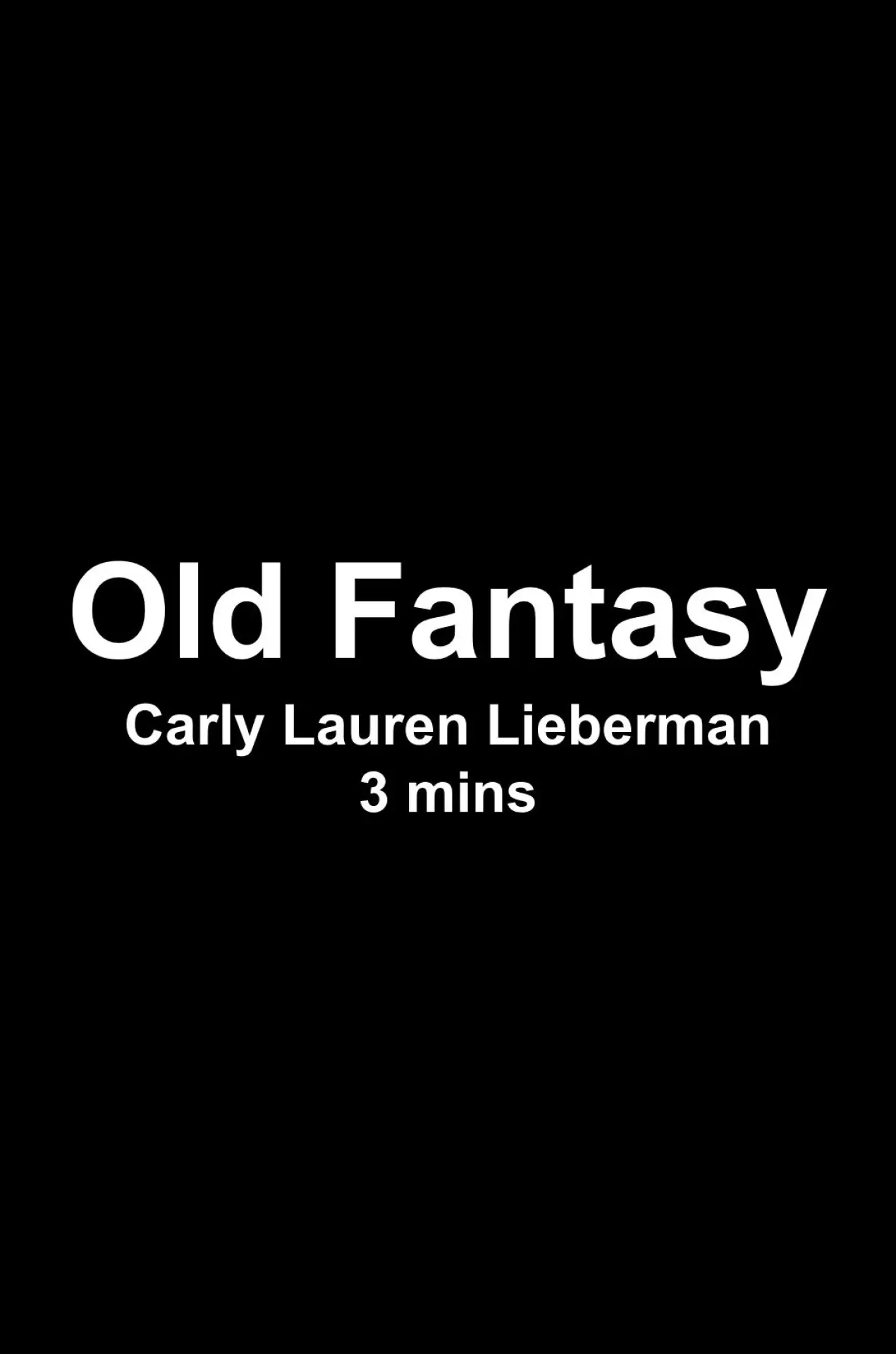 Plakat filmowy "Old Fantasy"