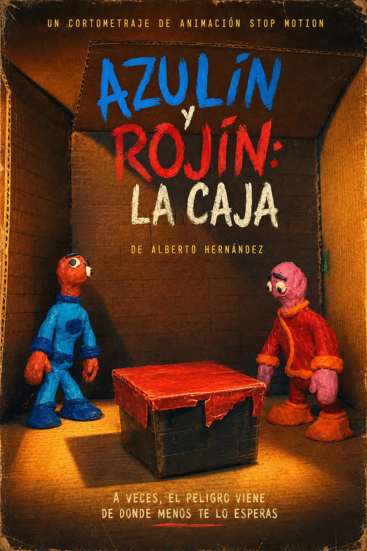 Plakat filmowy "Azulín y Rojín: la caja"