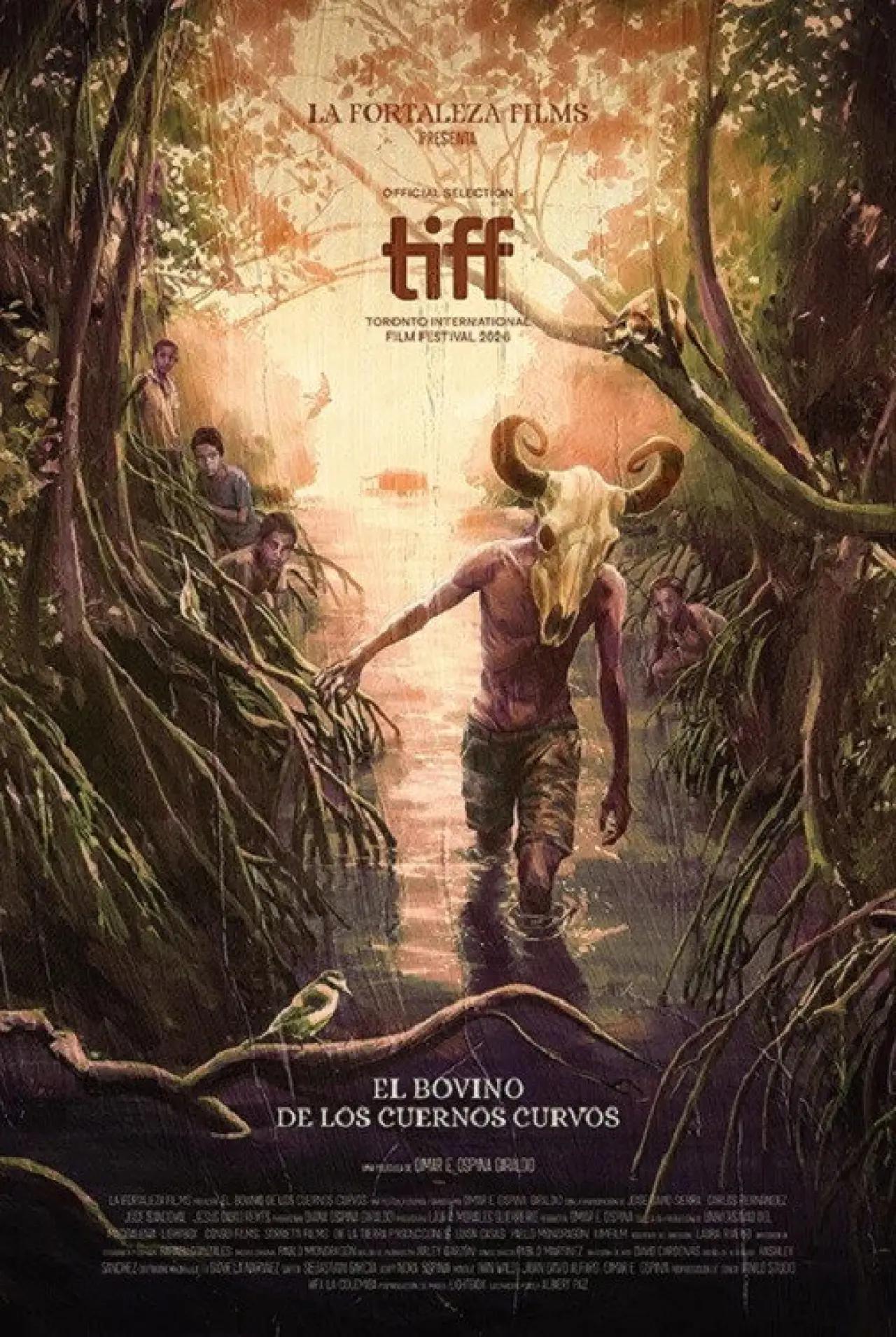 Plakat filmowy "El bovino de los cuernos curvos"