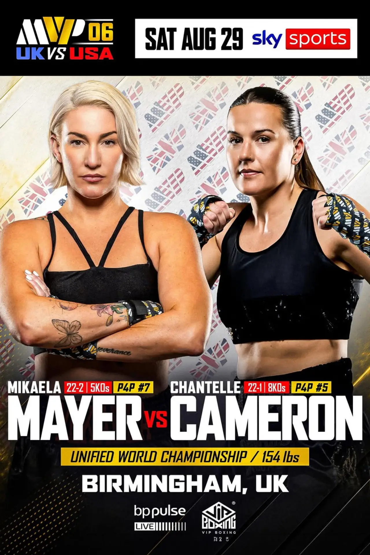 Plakat filmowy "Mikaela Mayer vs. Chantelle Cameron"