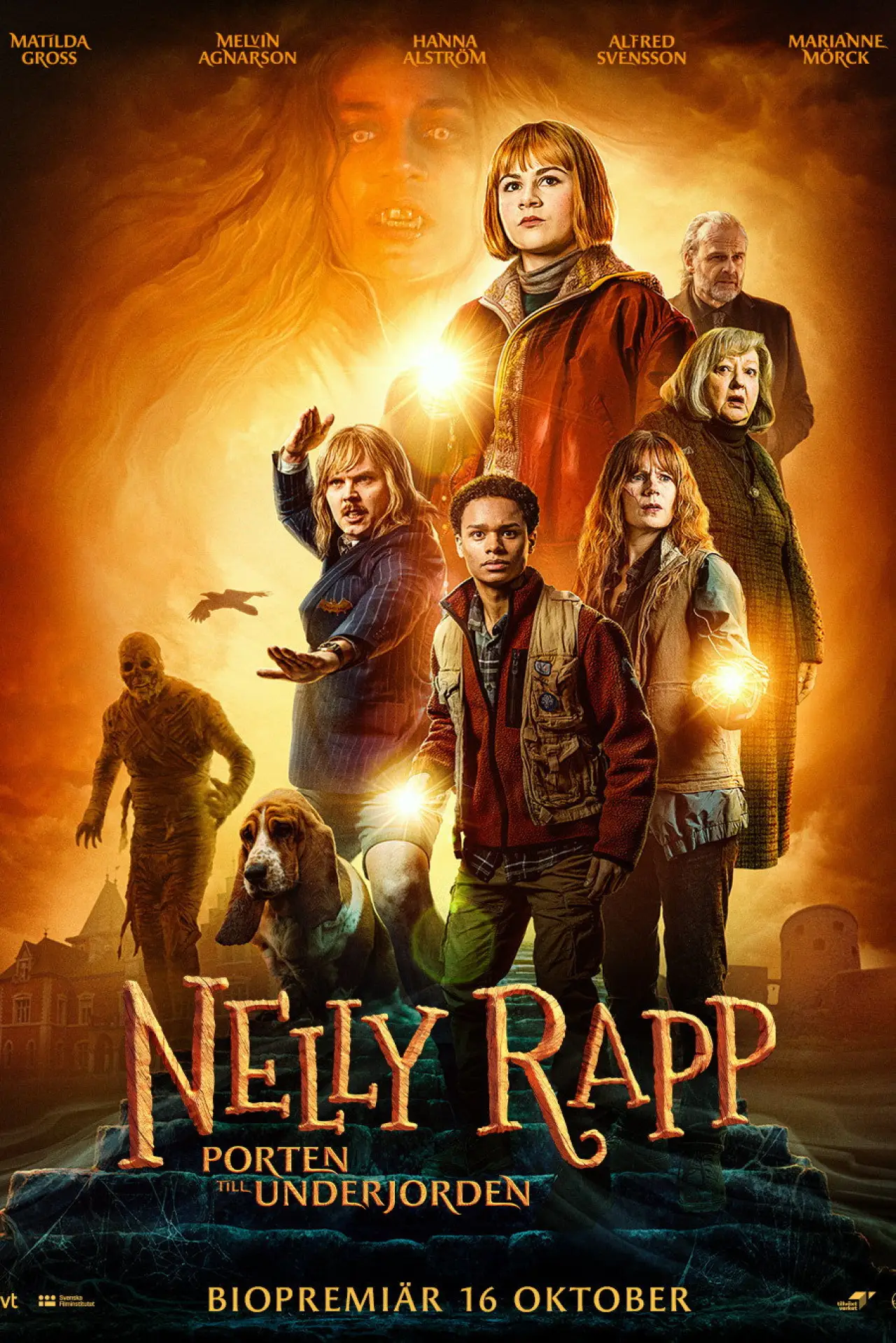 Plakat filmowy "Nelly Rapp – Porten till underjorden"