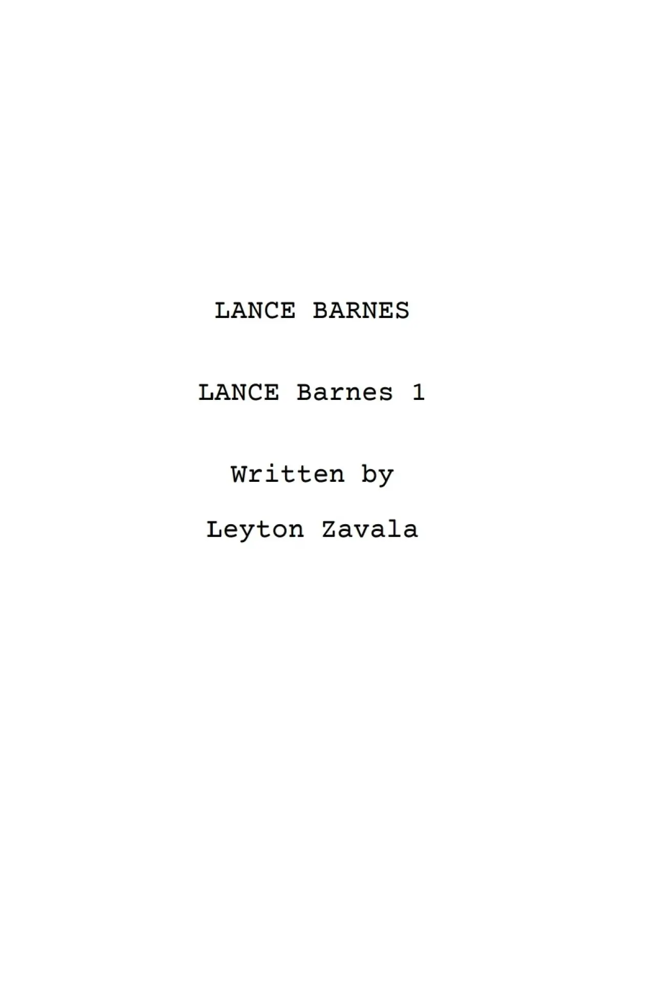 Plakat filmowy "Lance Barnes: Becoming Lance Barnes"