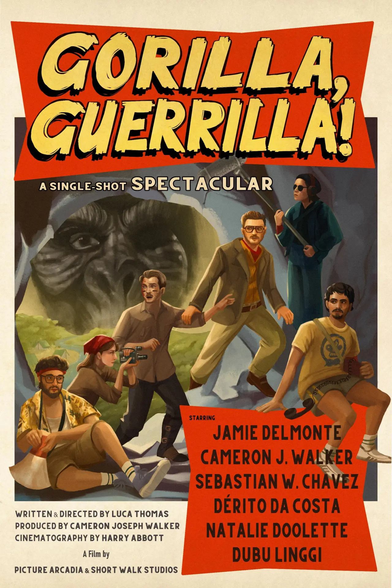 Plakat filmowy "Gorilla, Guerrilla"