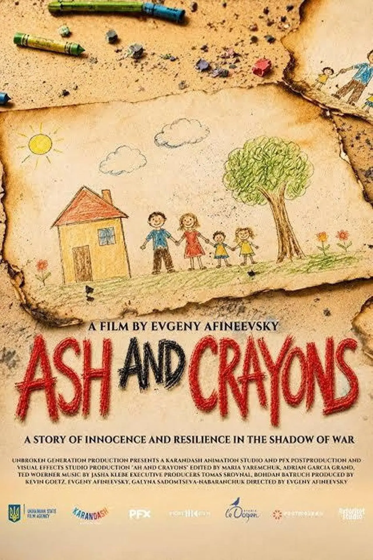 Plakat filmowy "Ash and Crayons"