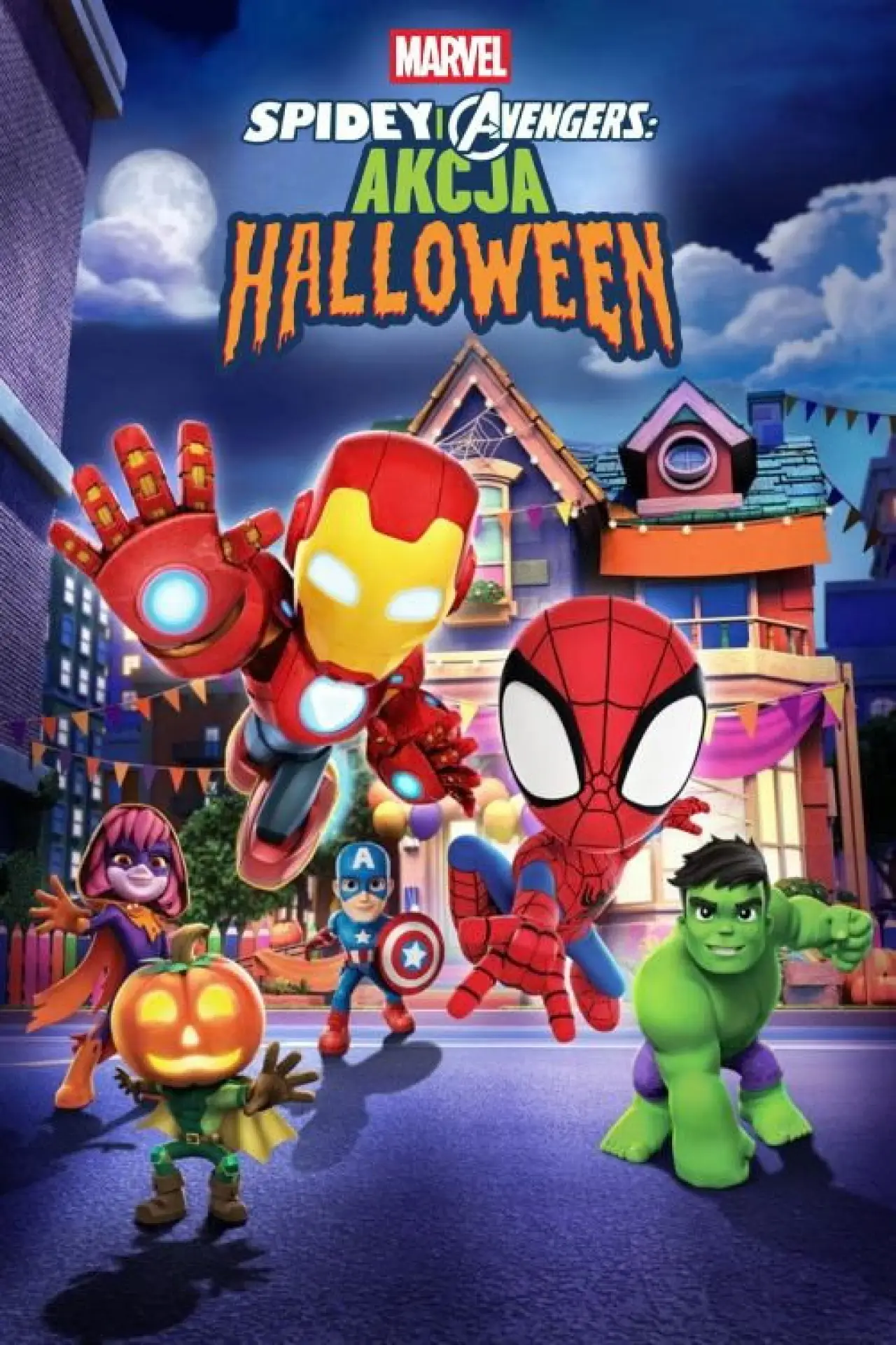 Plakat filmowy "Spidey i Avengers: akcja Halloween"