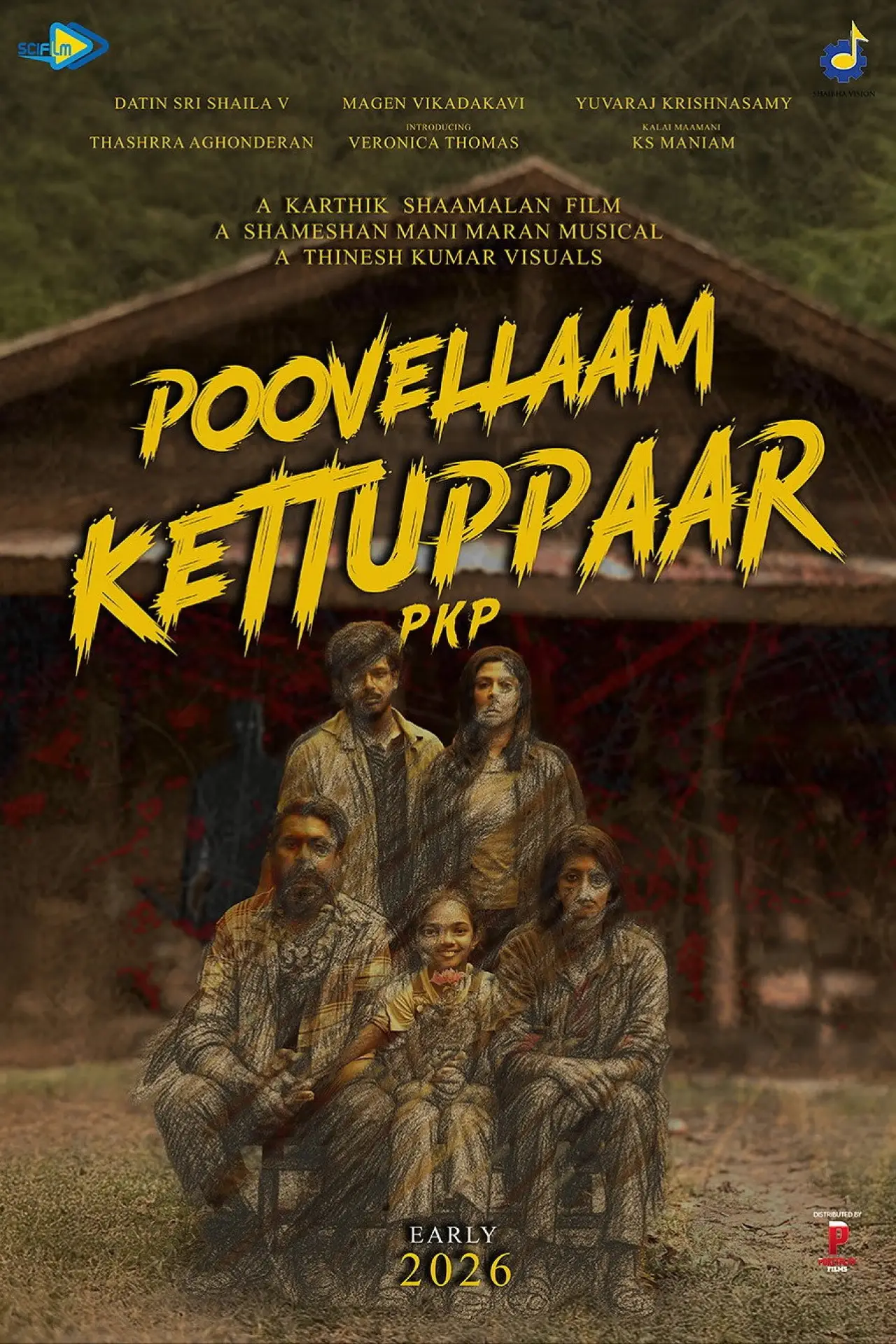 Plakat filmowy "Poovellaam Kettuppaar"