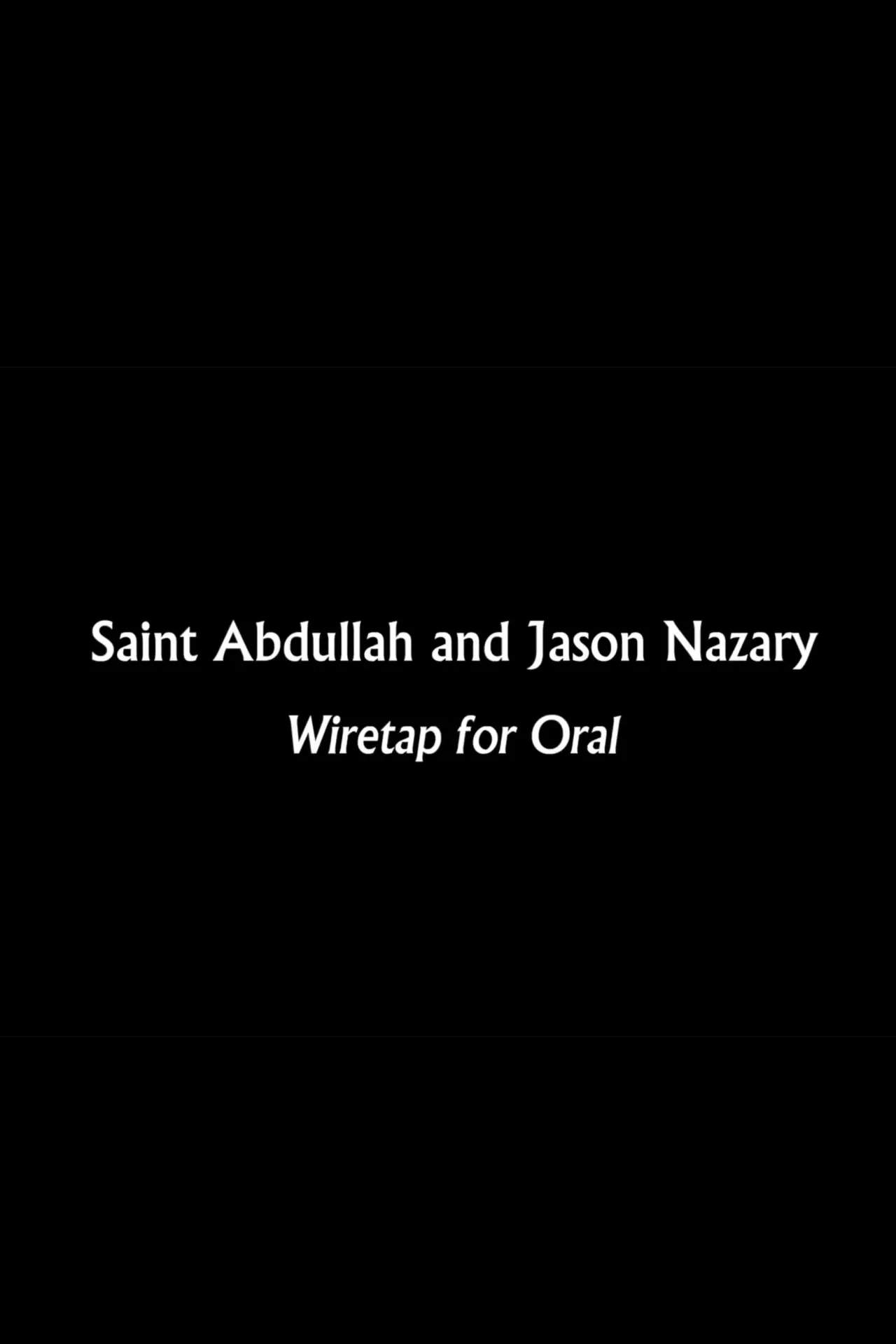 Plakat filmowy "Wiretap for Oral"