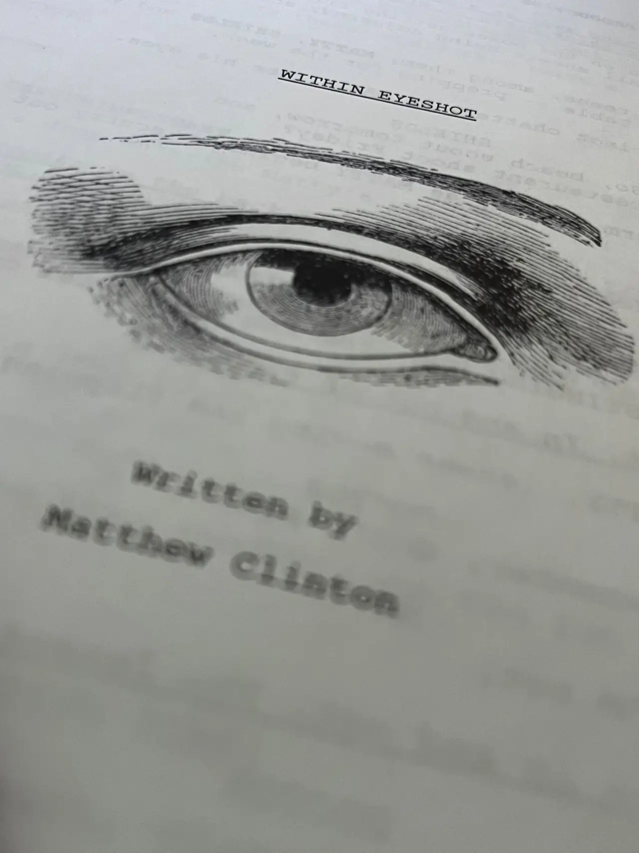 Plakat filmowy "Within Eyeshot"