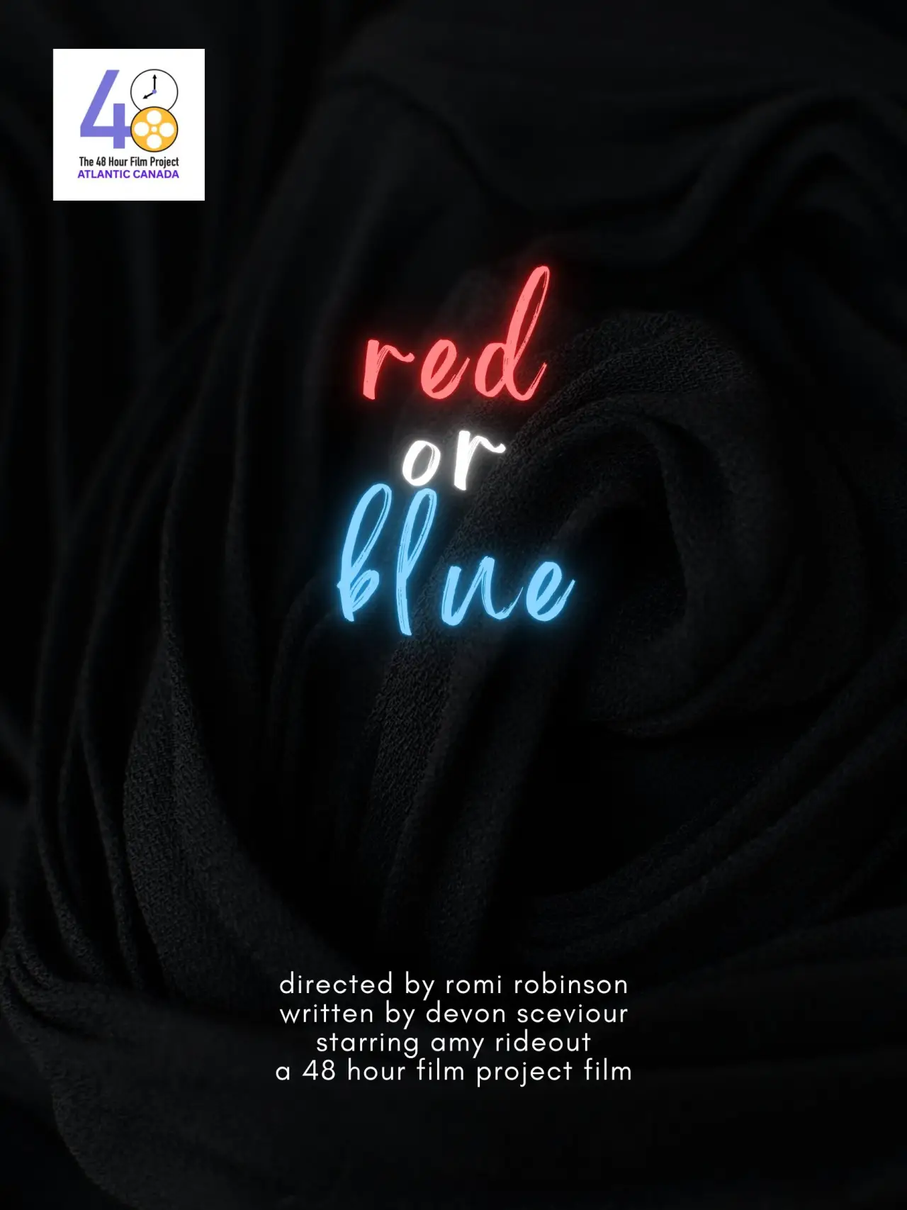 Plakat filmowy "red or blue"