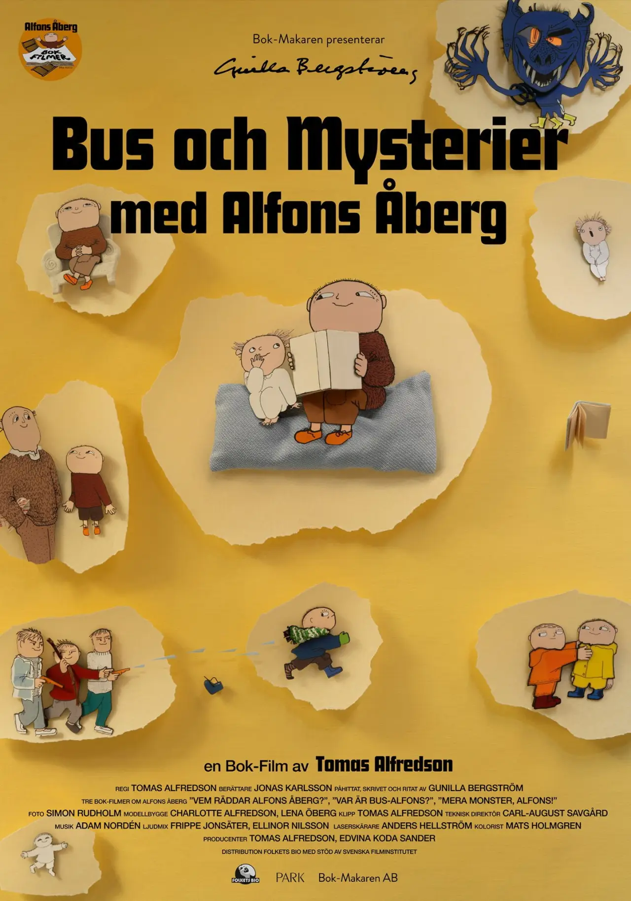 Plakat filmowy "Bus och mysterier med Alfons Åberg"