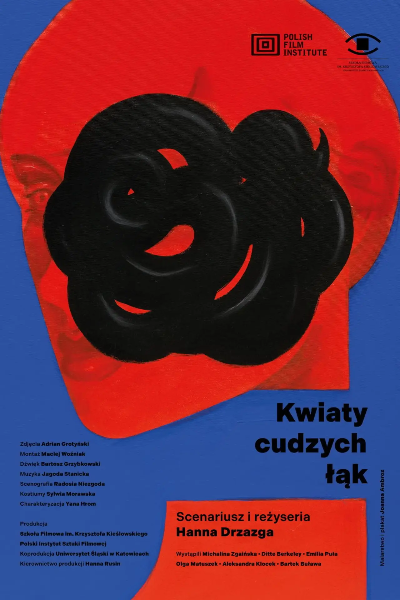 Plakat filmowy "Kwiaty cudzych łąk"