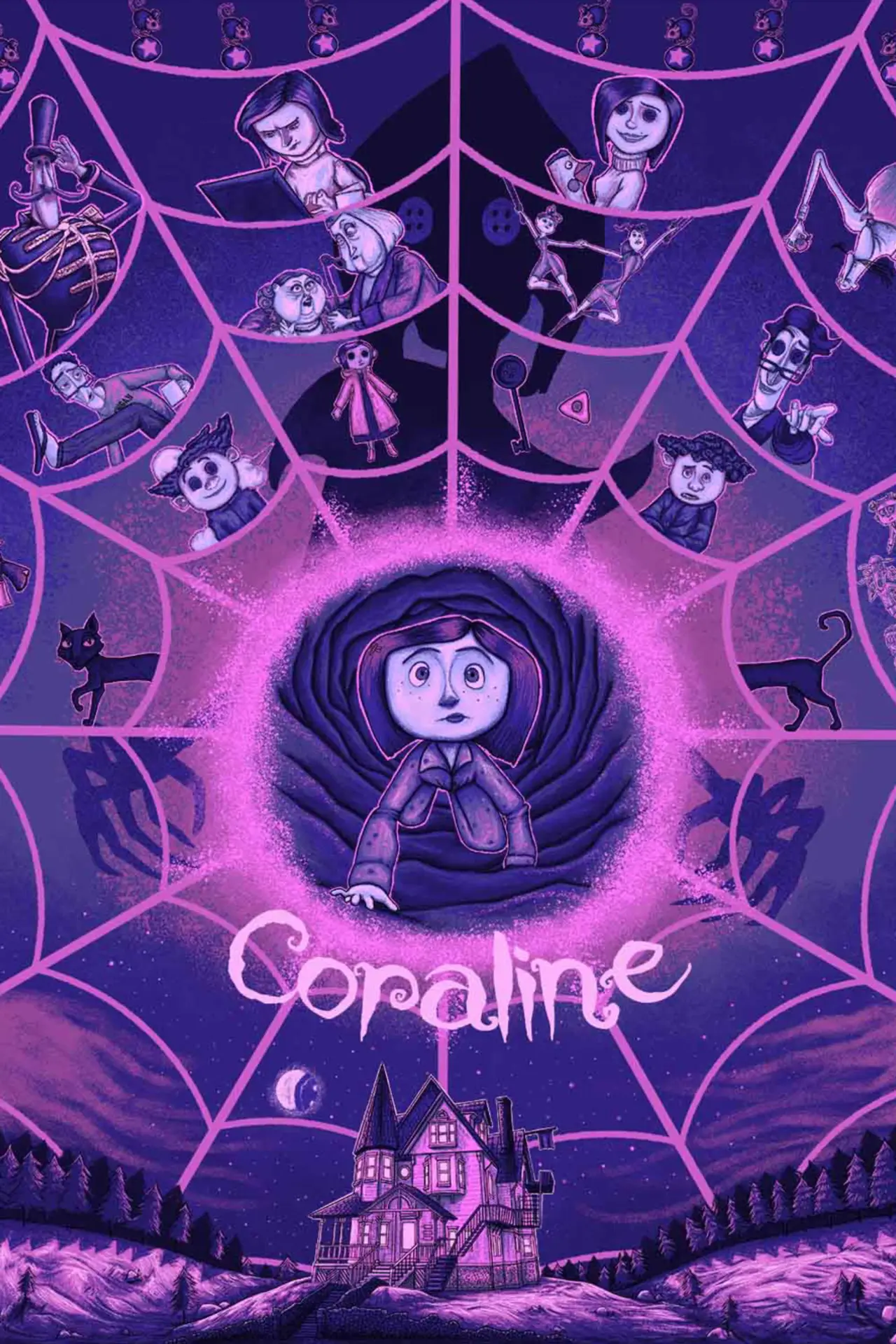 Plakat filmowy "Coraline e o Mundo Secreto"
