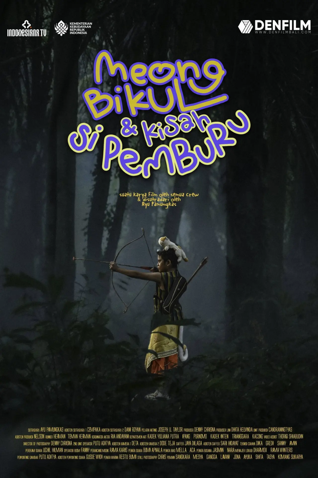 Plakat filmowy "Meong, Bikul, dan Kisah Si Pemburu"