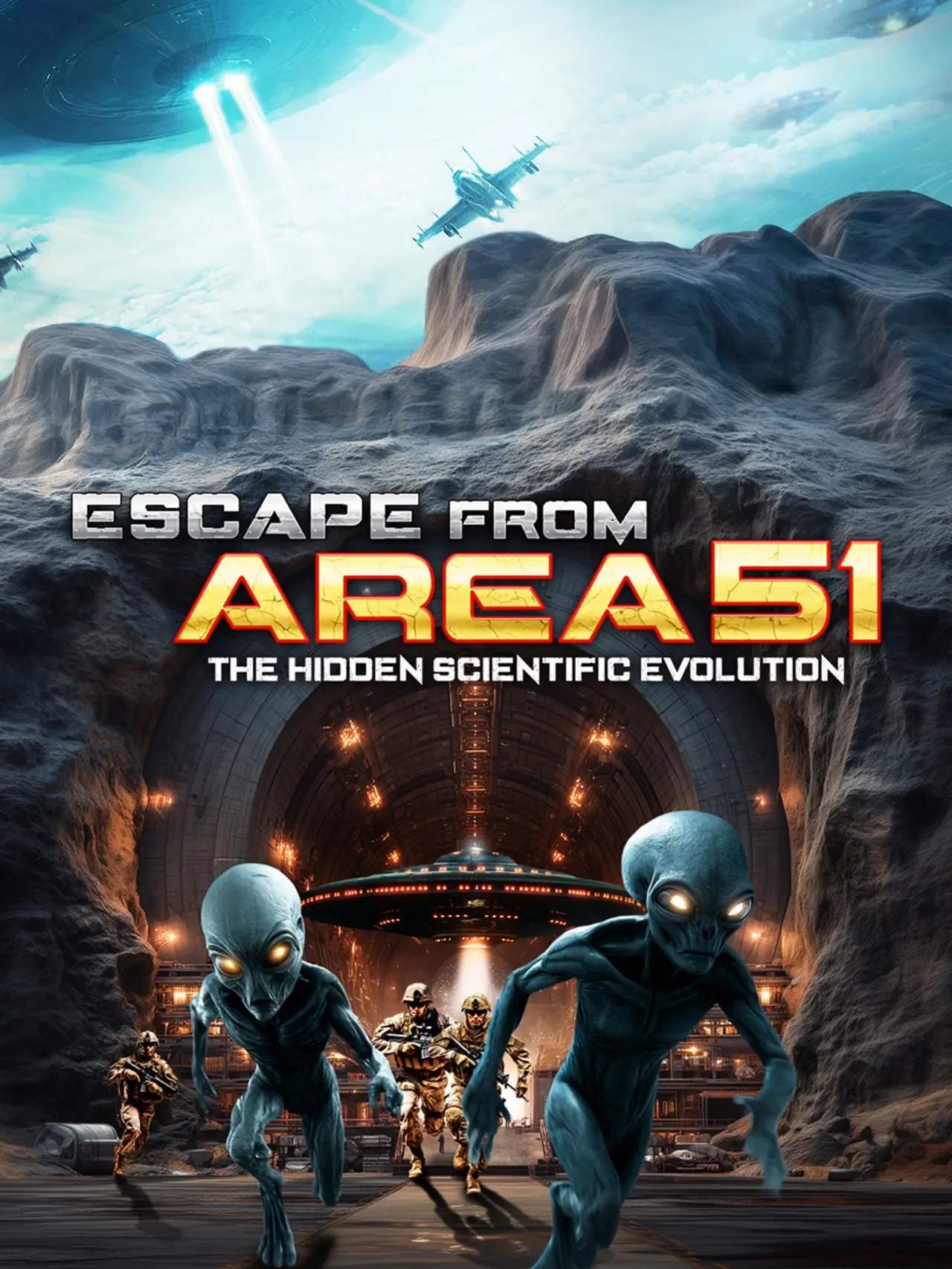 Plakat filmowy "Escape from Area 51: The Hidden Scientific Evolution"