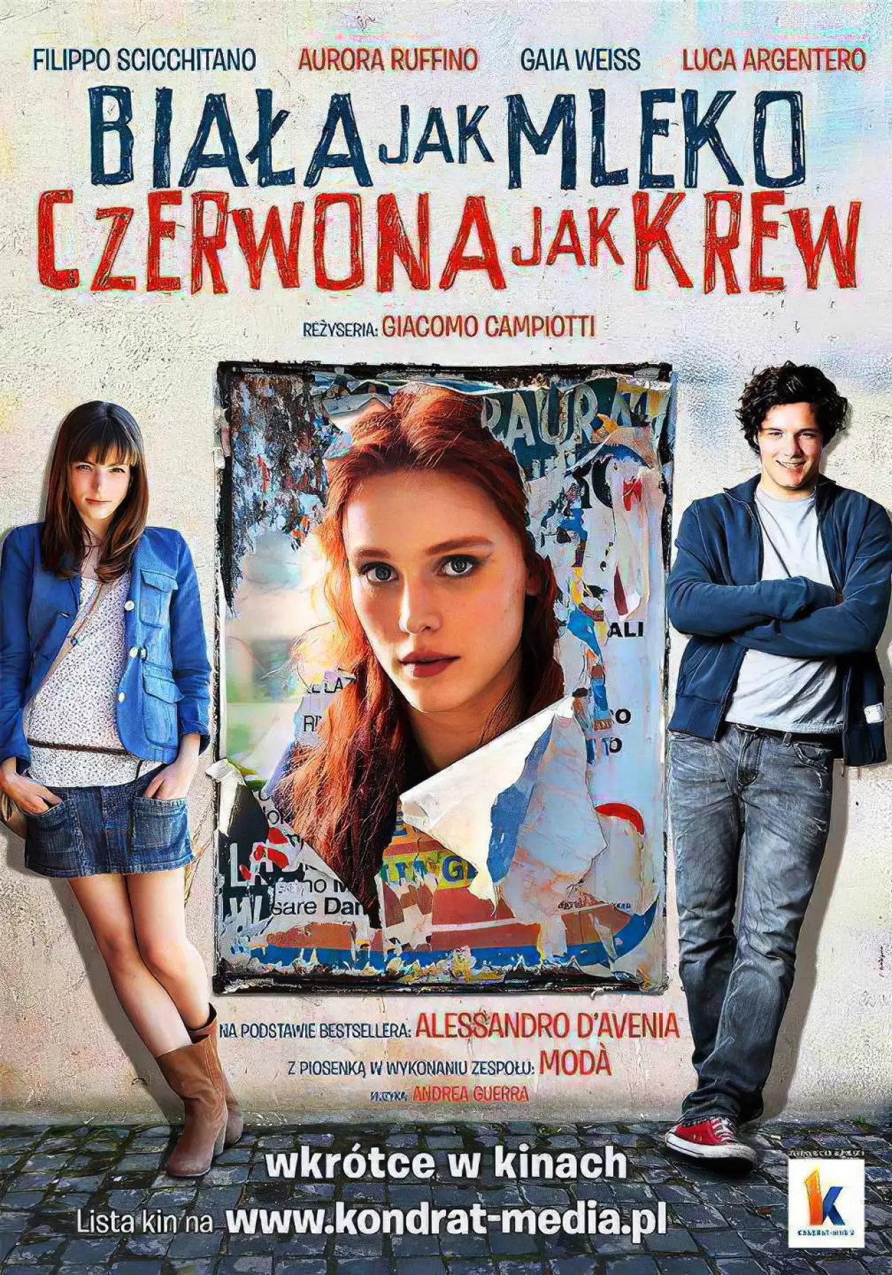 Plakat filmowy "Biała jak mleko, czerwona jak krew"