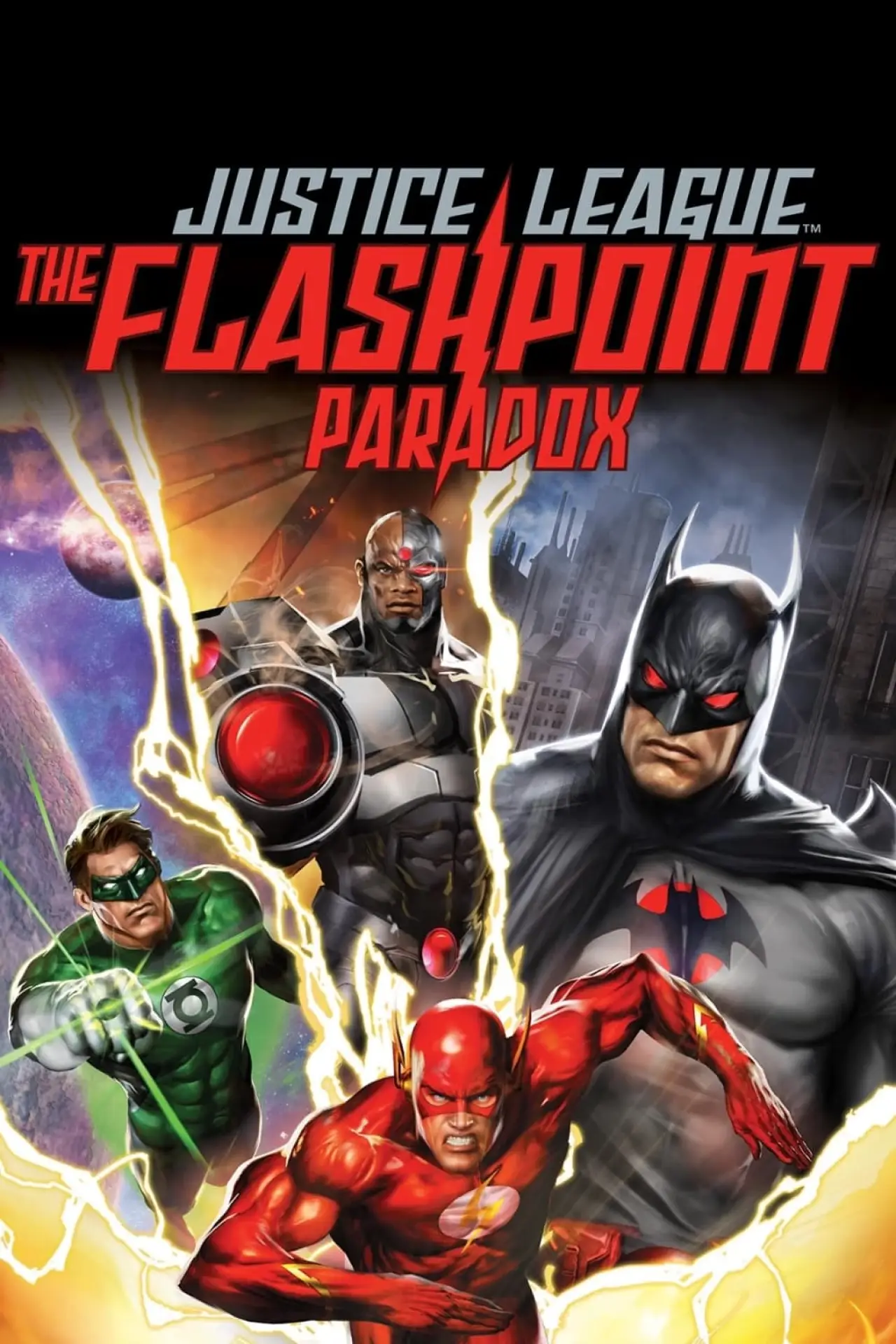 Plakat filmowy "Liga Sprawiedliwych: Zaburzone kontinuum"